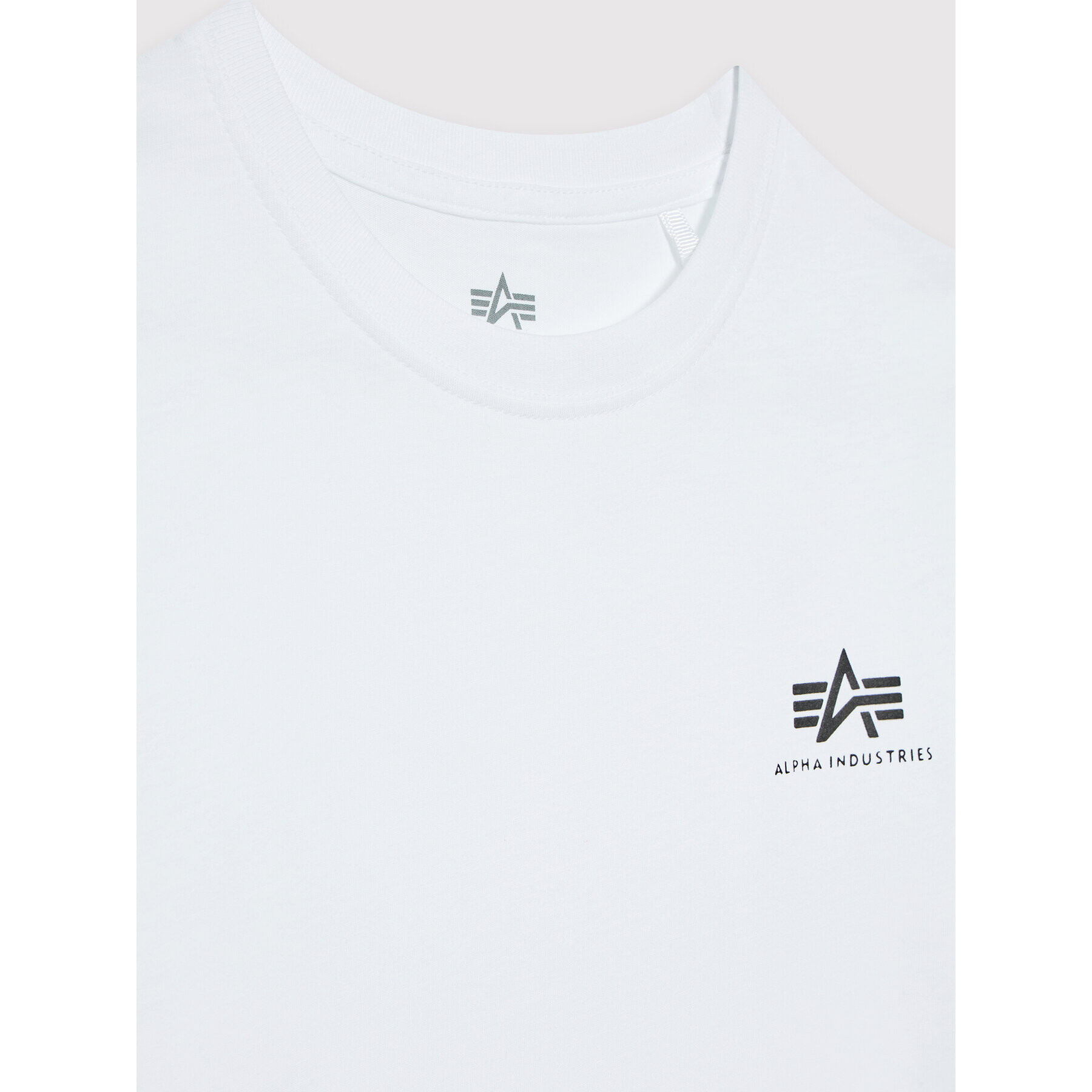 Alpha Industries Тишърт Basic Small Logo 196704 Бял Regular Fit - Pepit.bg