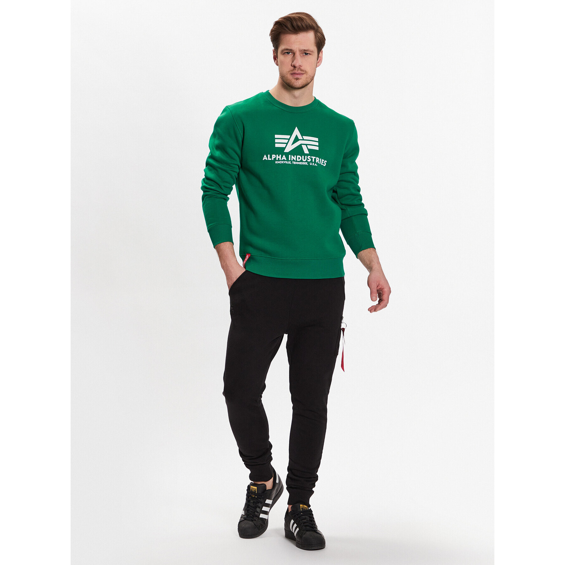 Alpha Industries Суитшърт Basic 178302 Зелен Regular Fit - Pepit.bg