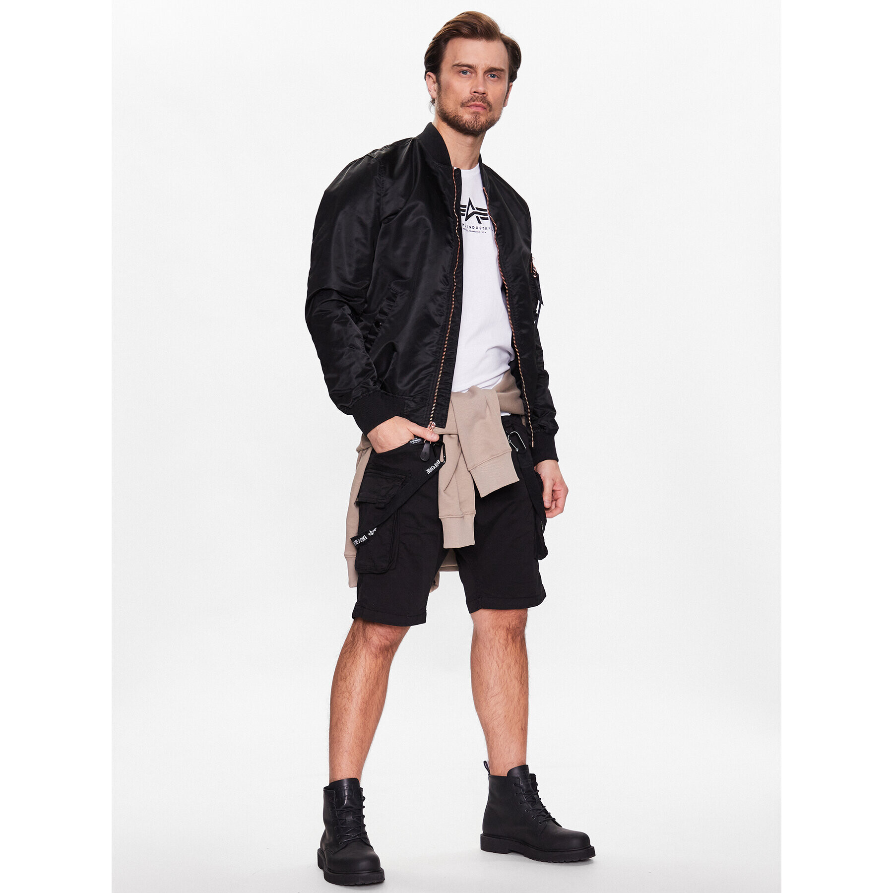 Alpha Industries Тишърт Basic 118533 Бял Regular Fit - Pepit.bg