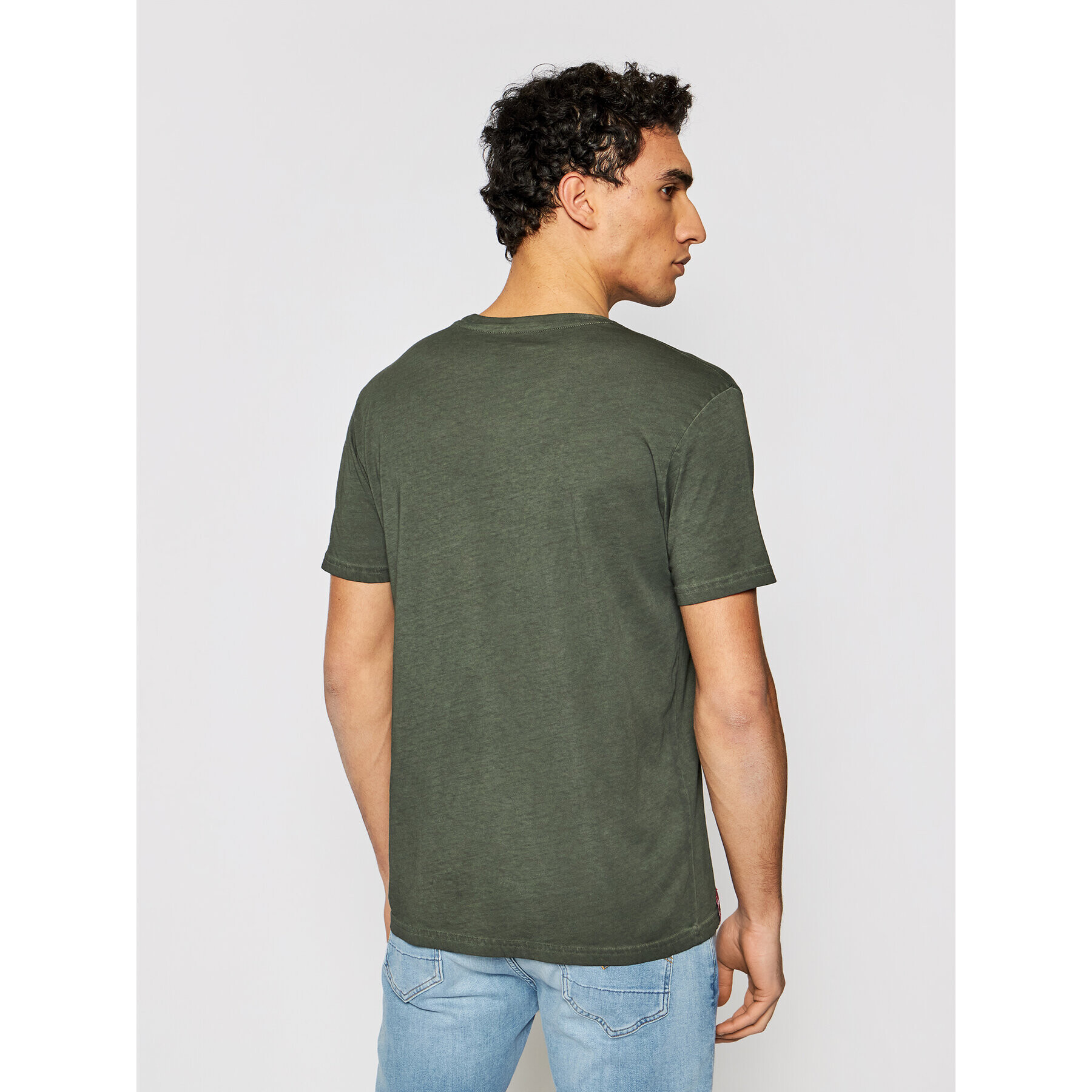 Alpha Industries Тишърт Basic T Oildye 116515 Зелен Regular Fit - Pepit.bg