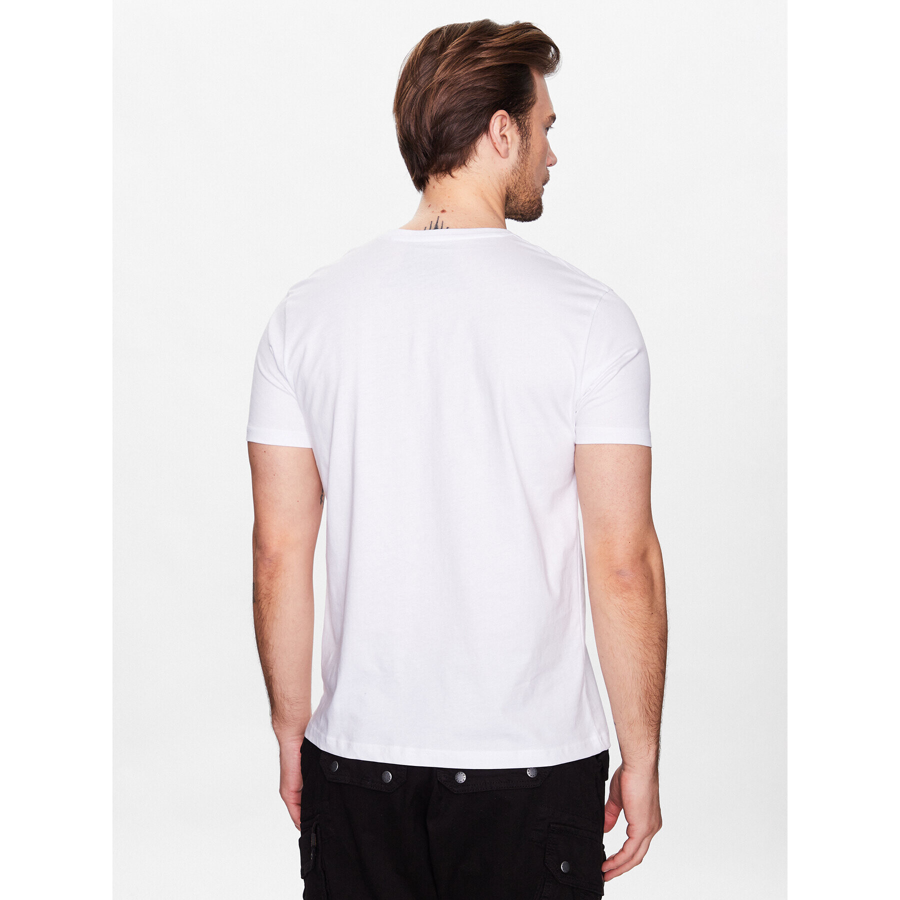 Alpha Industries Тишърт Basic T Rubber 100501RB Бял Regular Fit - Pepit.bg