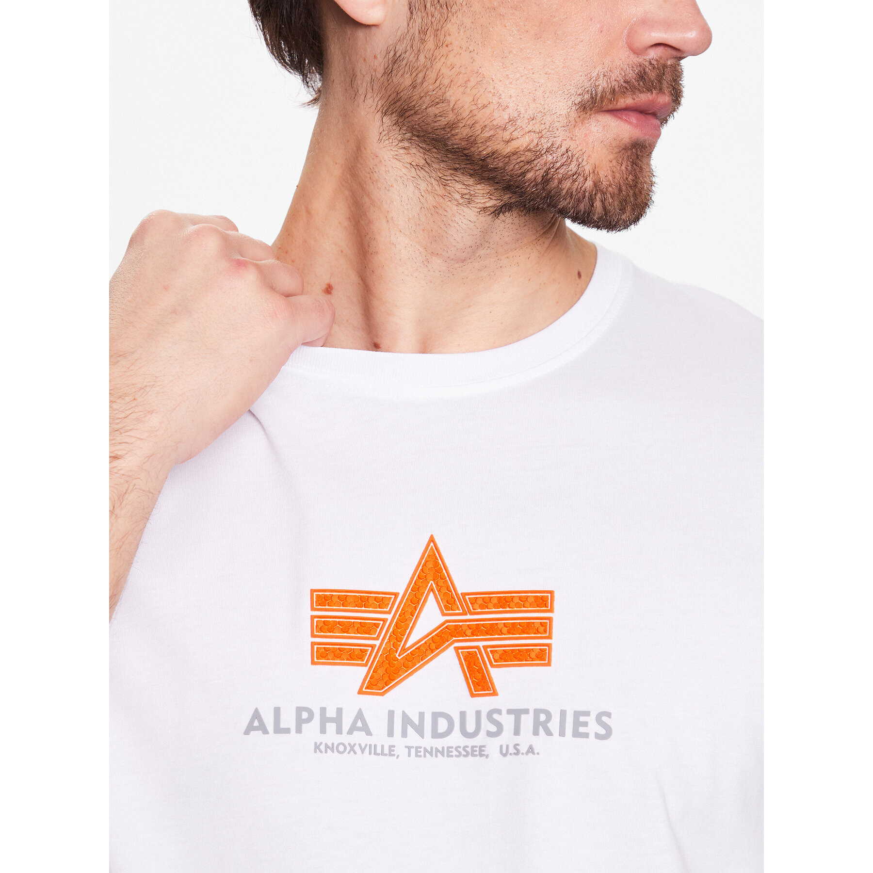 Alpha Industries Тишърт Basic T Rubber 100501RB Бял Regular Fit - Pepit.bg