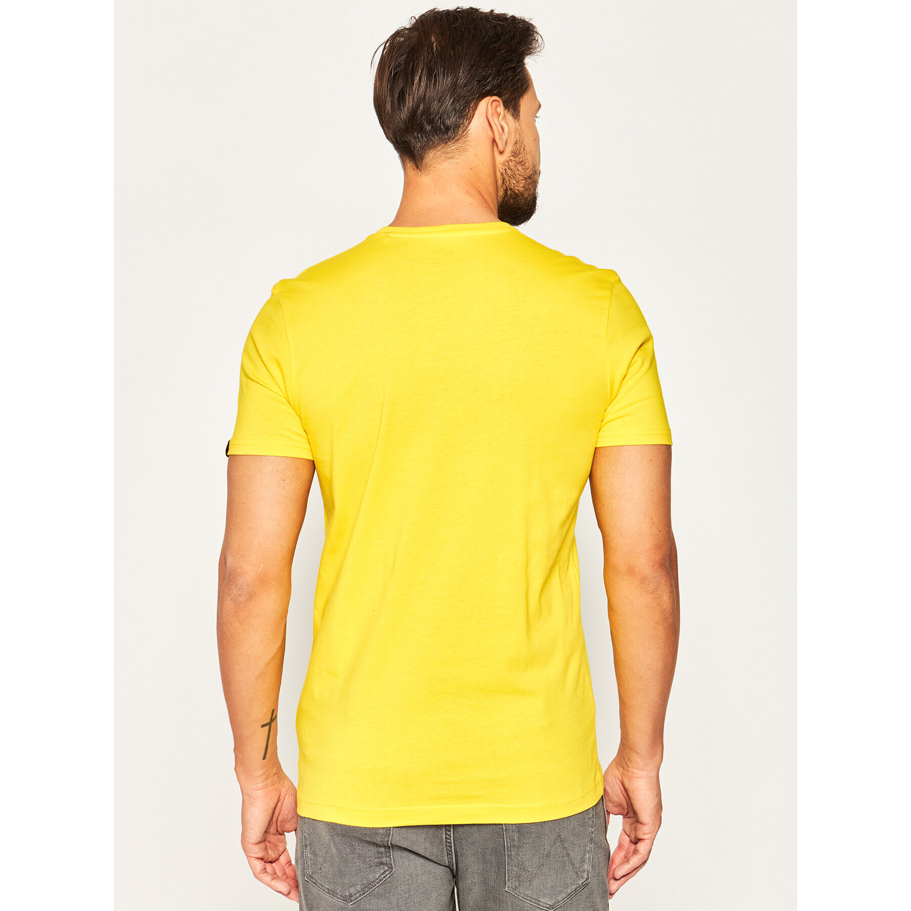 Alpha Industries Тишърт Basic T Small Logo 188505 Жълт Regular Fit - Pepit.bg