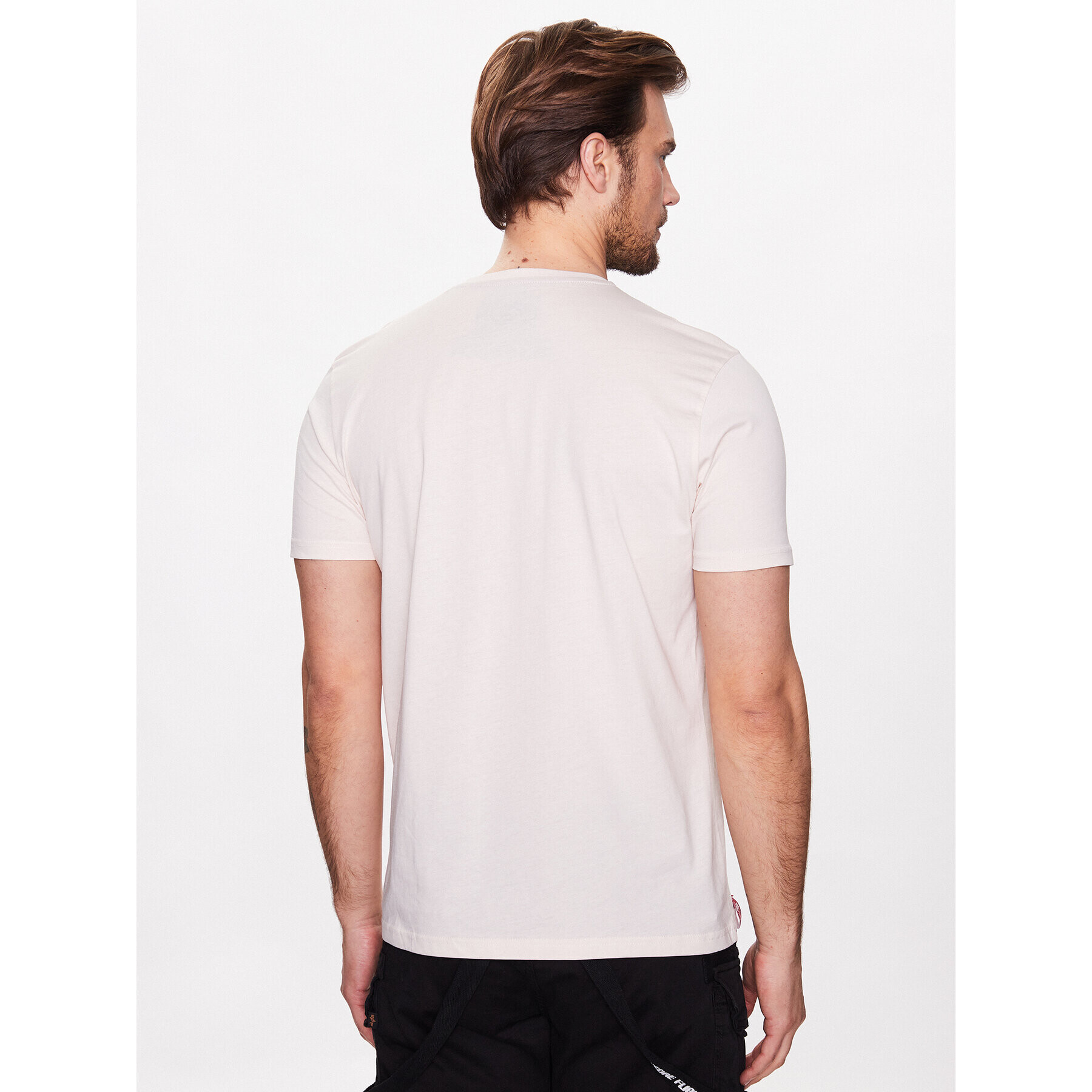 Alpha Industries Тишърт Block Logo T 126547 Бял Regular Fit - Pepit.bg