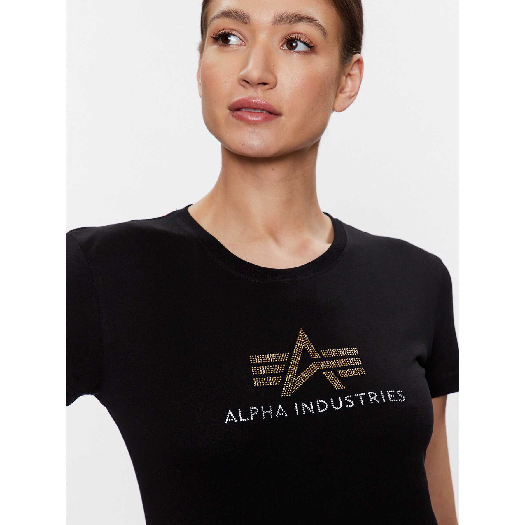 Alpha Industries Тишърт Crystal 136063 Черен Regular Fit - Pepit.bg