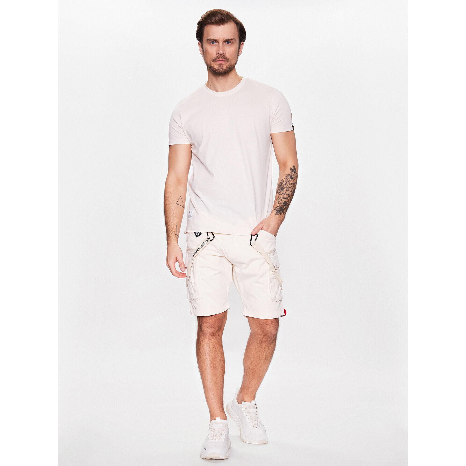 Alpha Industries Тишърт Dragon EMB T 136506 Екрю Regular Fit - Pepit.bg