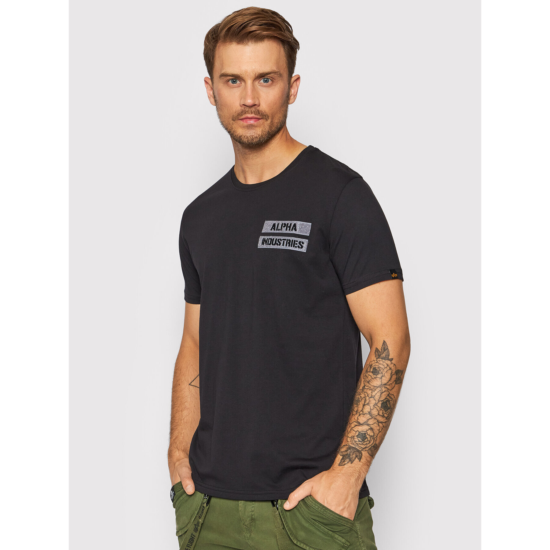 Alpha Industries Тишърт Dust Devil T 118512 Черен Regular Fit - Pepit.bg