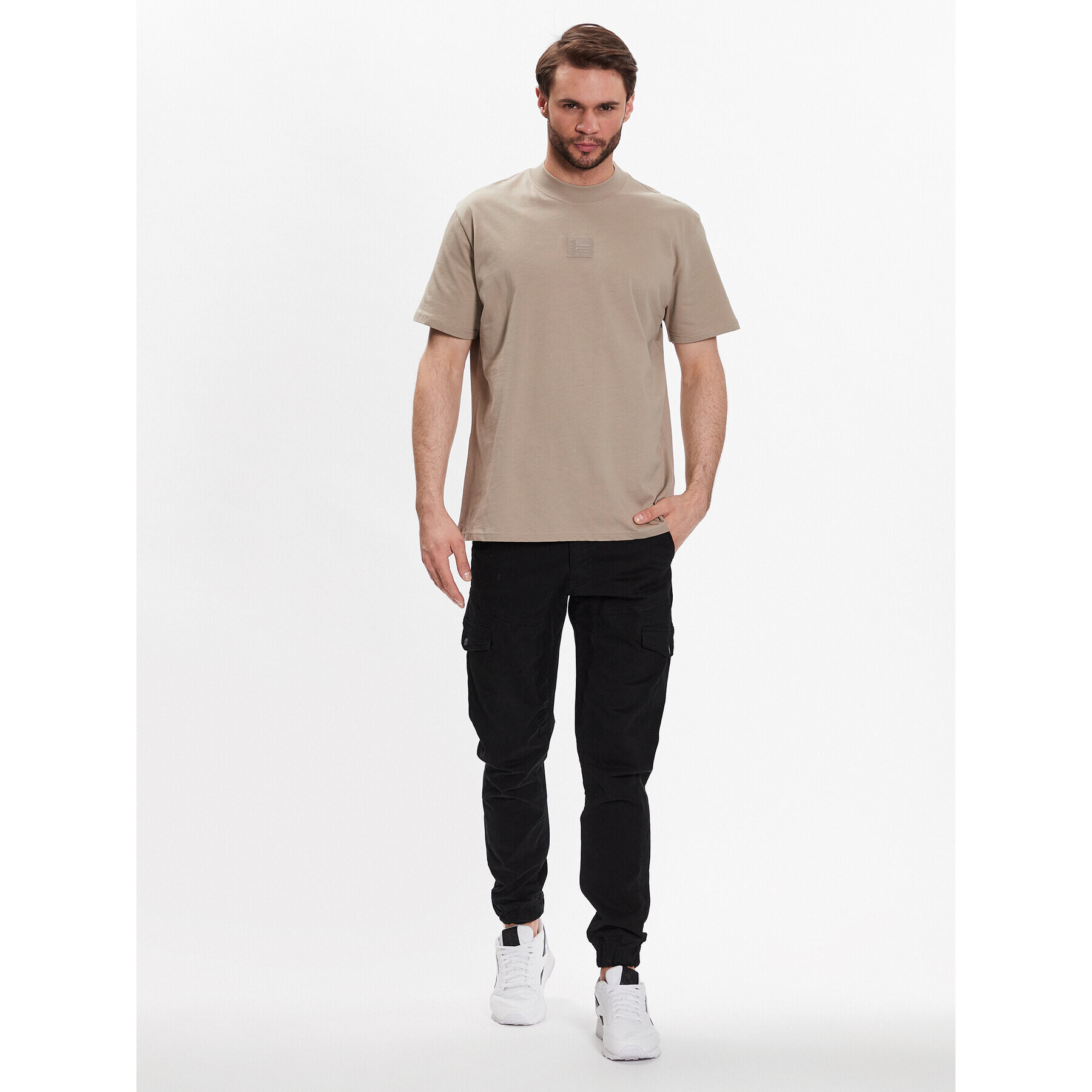 Alpha Industries Тишърт Label T HC 136511 Бежов Regular Fit - Pepit.bg