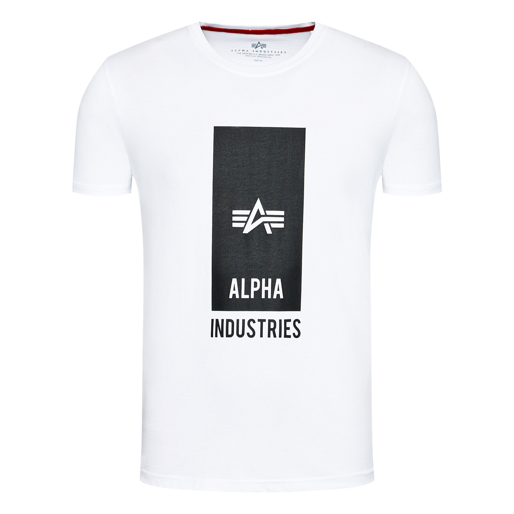 Alpha Industries Тишърт Logo 126547 Бял Regular Fit - Pepit.bg