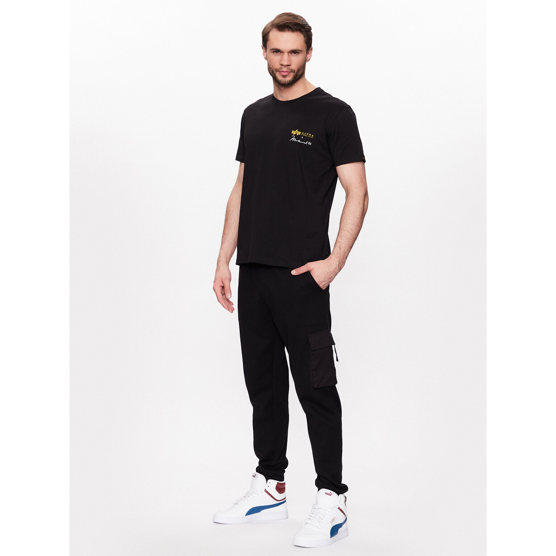 Alpha Industries Тишърт Muhammad Ali 136517 Черен Regular Fit - Pepit.bg