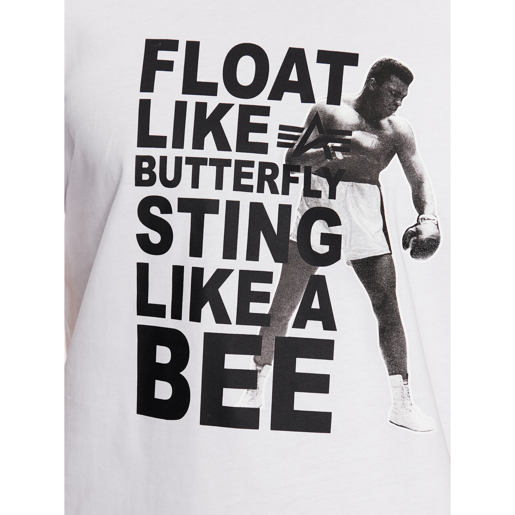 Alpha Industries Тишърт Muhammad Ali Butterfly 136519 Бял Regular Fit - Pepit.bg