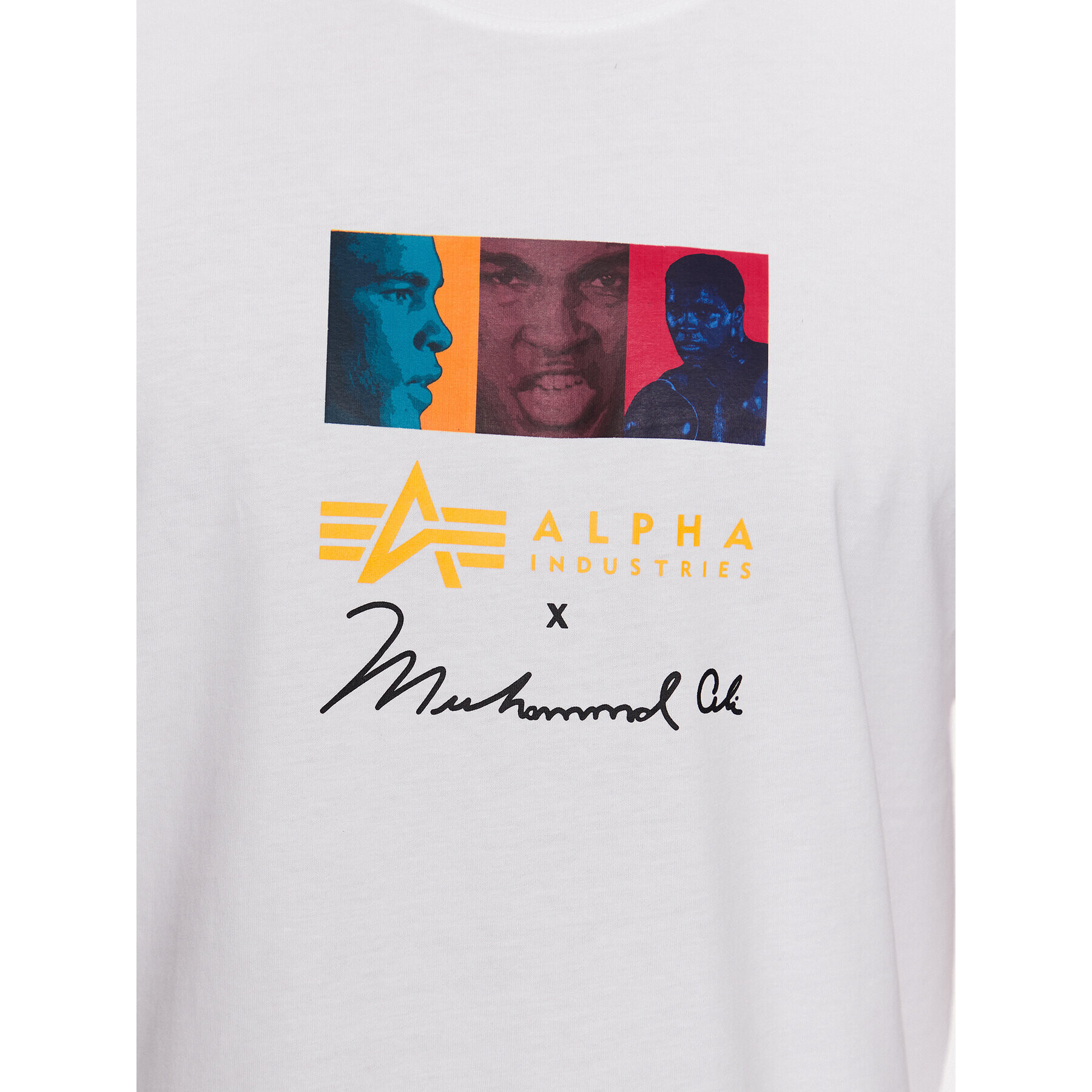 Alpha Industries Тишърт Muhammad Ali Pop Art 136518 Бял Regular Fit - Pepit.bg