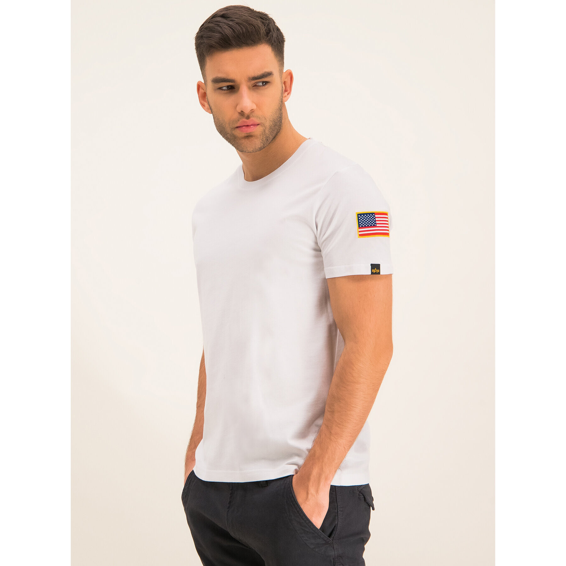 Alpha Industries Тишърт Nasa 176506 Бял Regular Fit - Pepit.bg