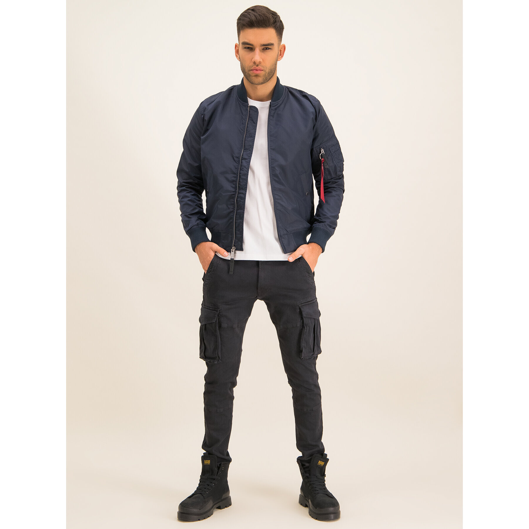 Alpha Industries Тишърт Nasa 176506 Бял Regular Fit - Pepit.bg