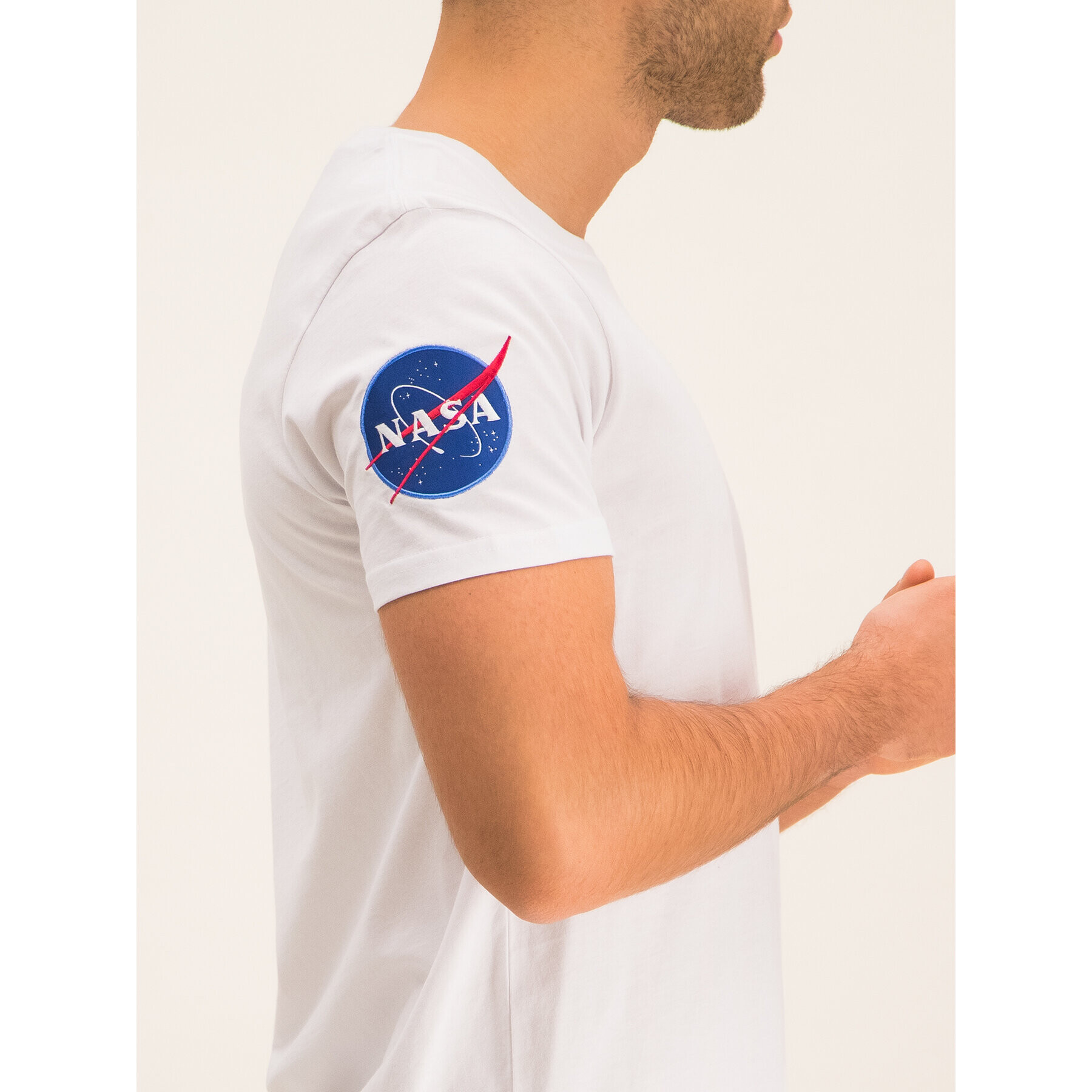 Alpha Industries Тишърт Nasa 176506 Бял Regular Fit - Pepit.bg