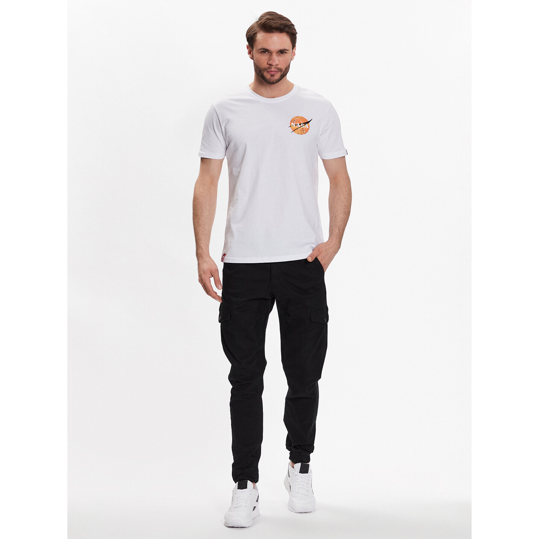 Alpha Industries Тишърт Nasa Davinci T 136508 Бял Regular Fit - Pepit.bg