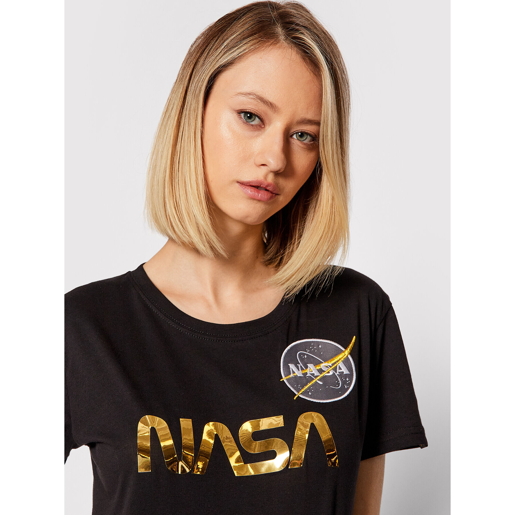 Alpha Industries Тишърт NASA Pm 198053 Черен Regular Fit - Pepit.bg