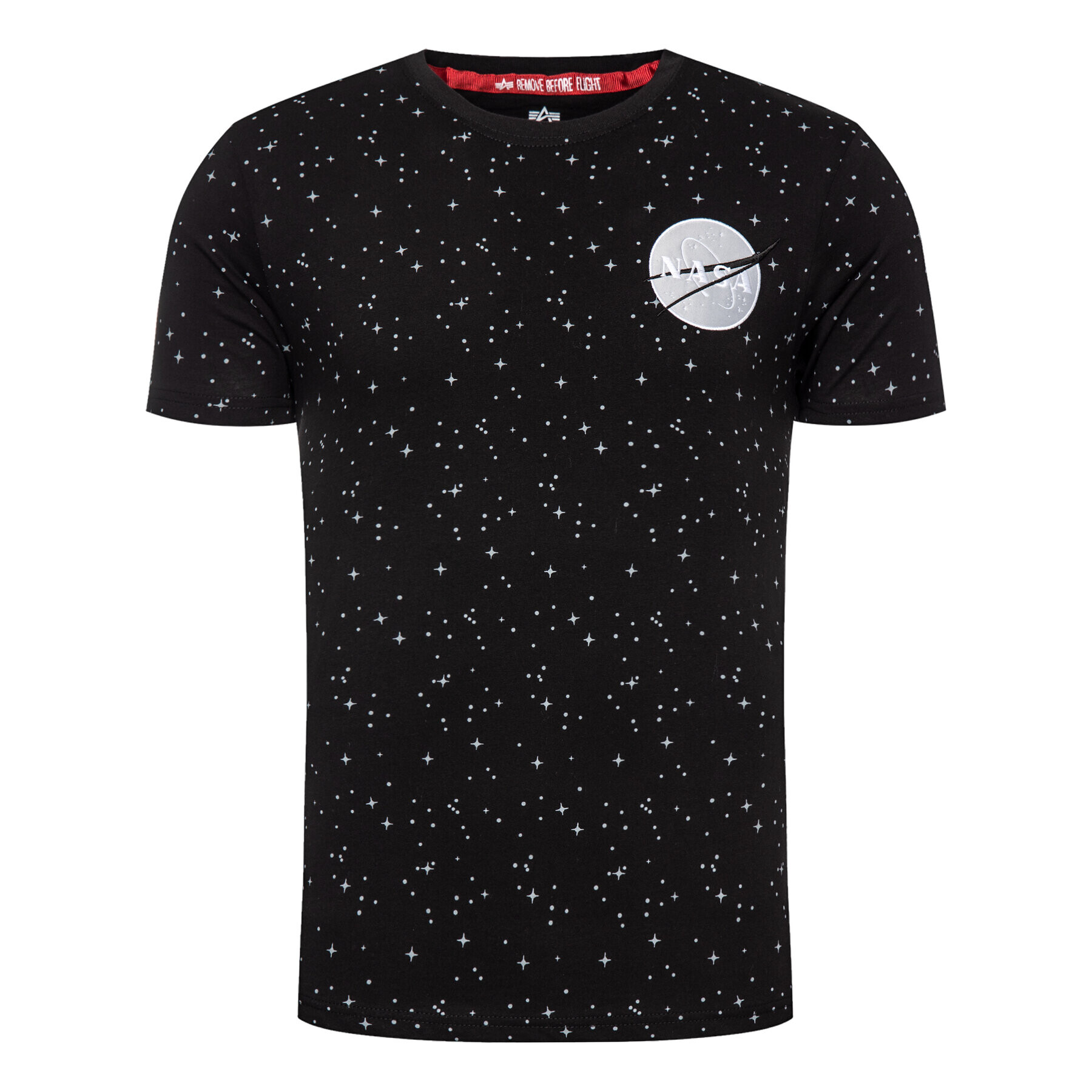 Alpha Industries Тишърт Nasa Tape T 196506 Черен Regular Fit - Pepit.bg