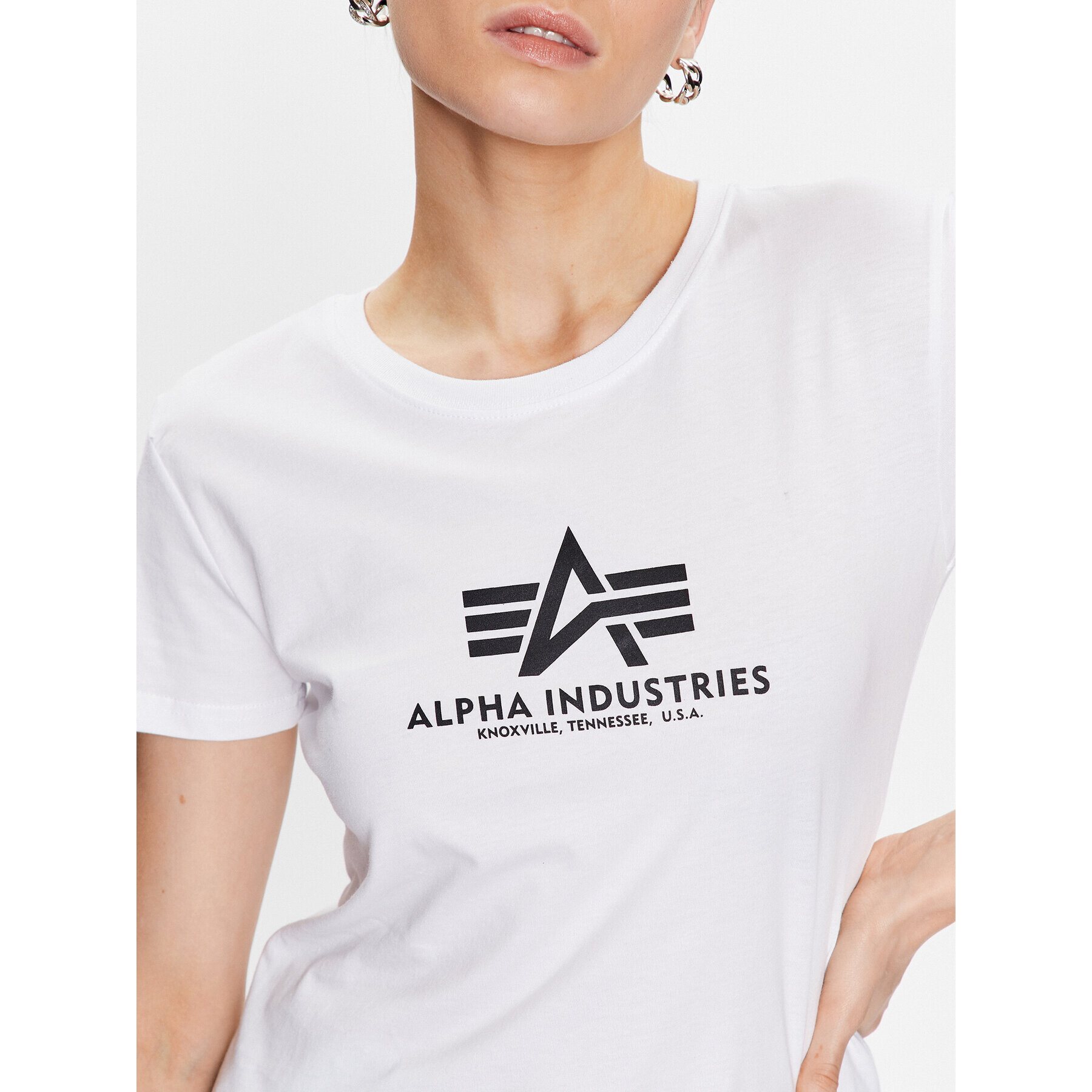 Alpha Industries Тишърт New Basic 196051 Бял Regular Fit - Pepit.bg