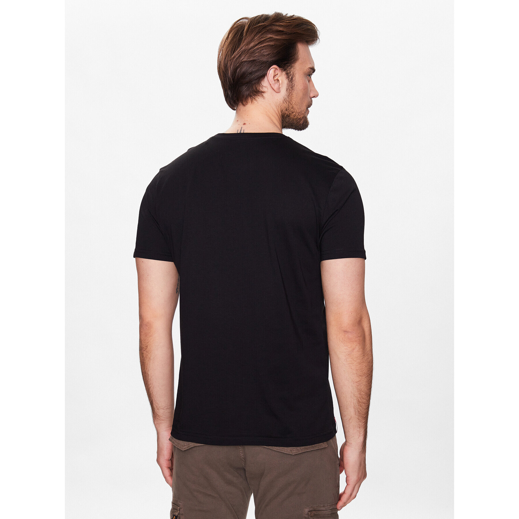 Alpha Industries Тишърт Rainbow Reflective Label T 126501RR Черен Regular Fit - Pepit.bg