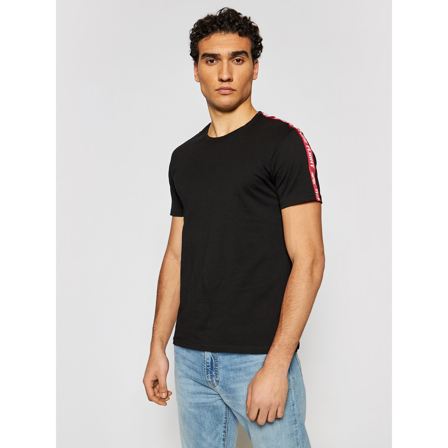 Alpha Industries Тишърт Rbf Tape T 196508 Черен Regular Fit - Pepit.bg