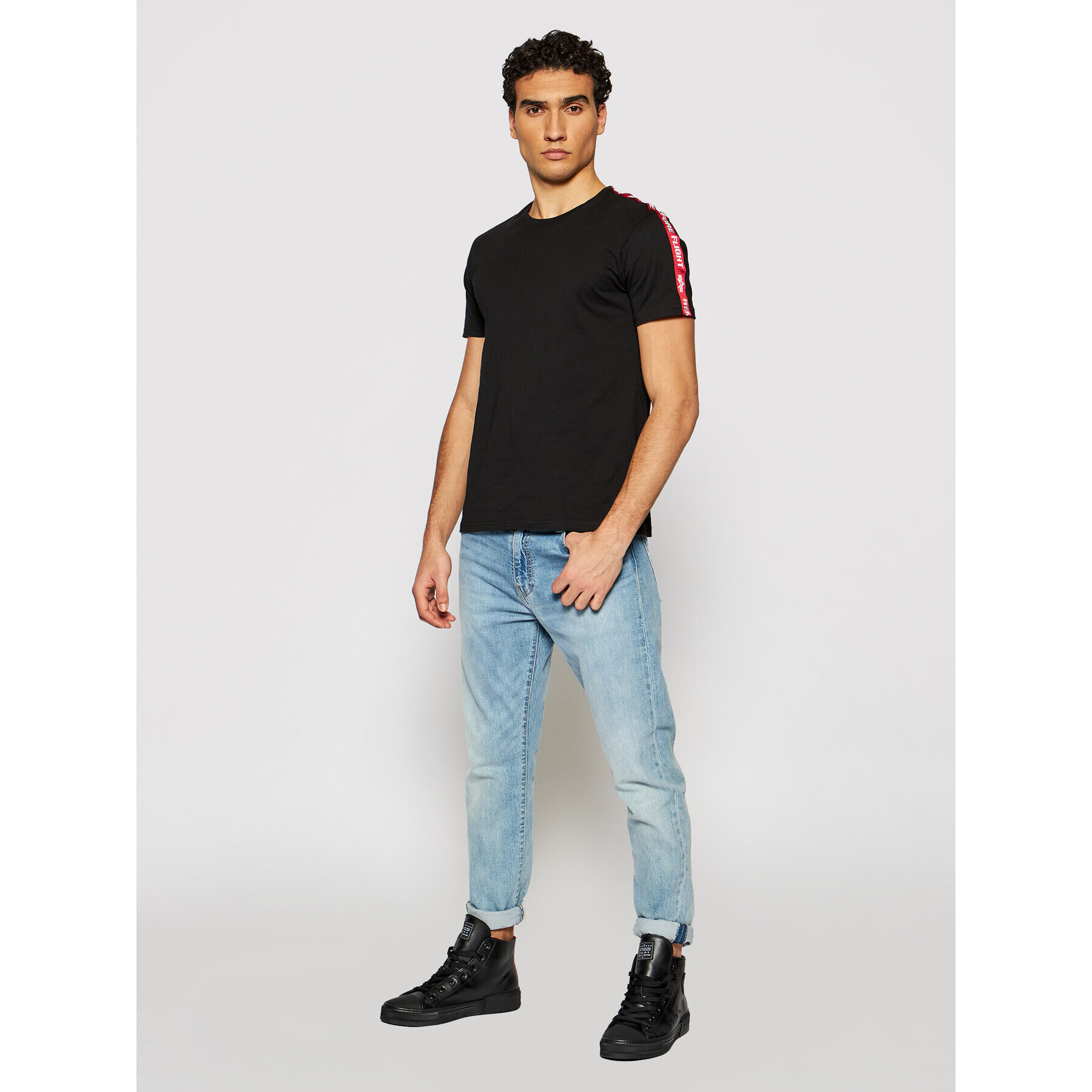 Alpha Industries Тишърт Rbf Tape T 196508 Черен Regular Fit - Pepit.bg