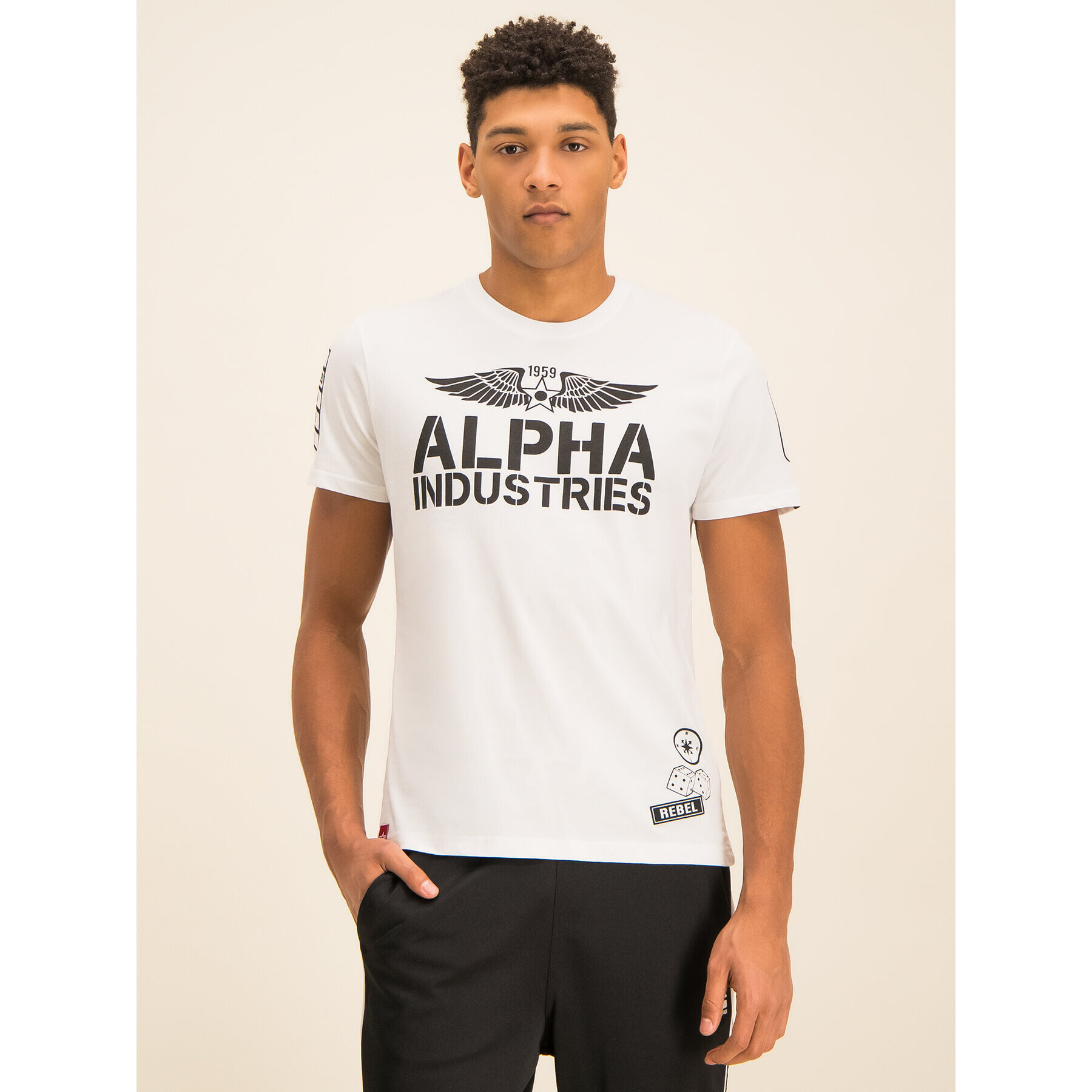 Alpha Industries Тишърт Rebel T 196518 Бял Regular Fit - Pepit.bg