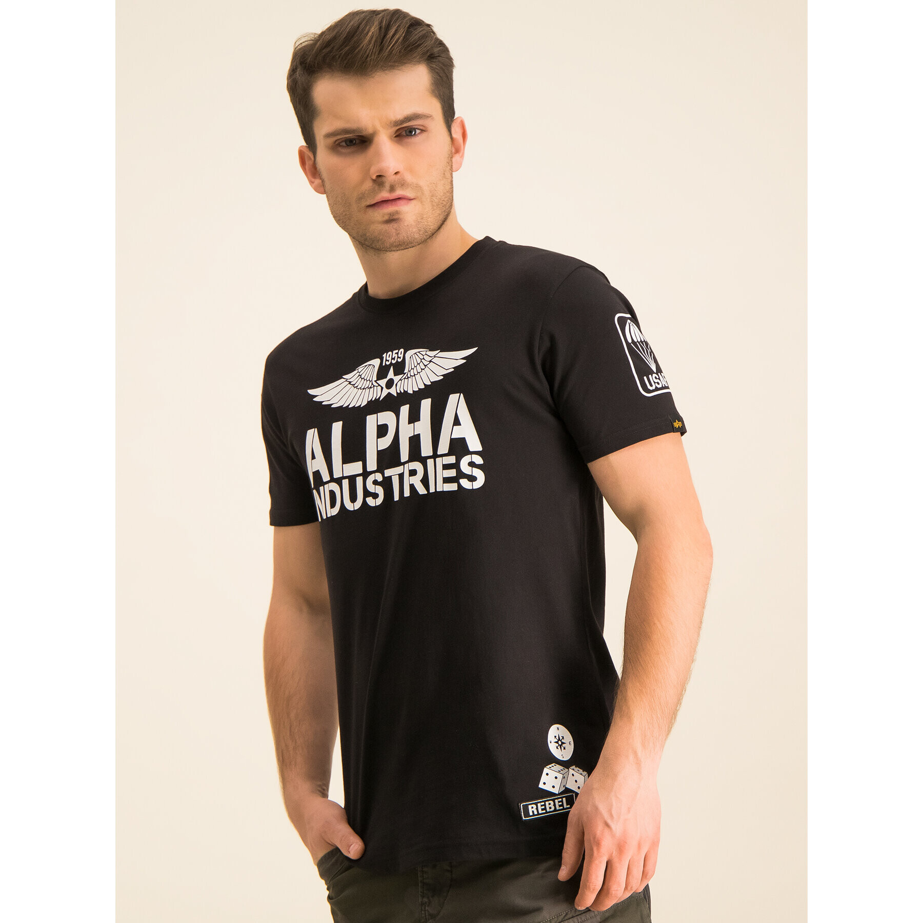 Alpha Industries Тишърт Rebel T 196518 Черен Regular Fit - Pepit.bg