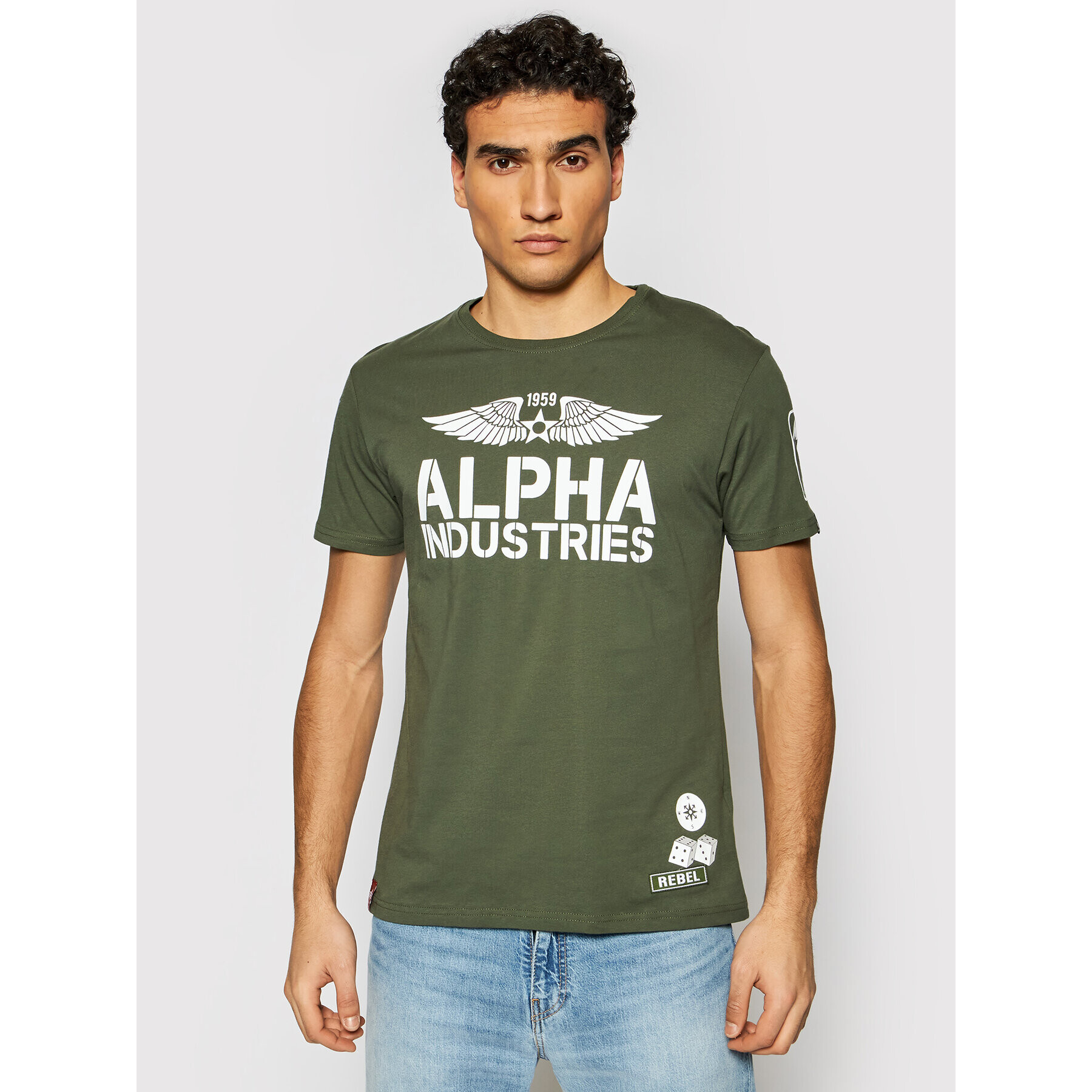 Alpha Industries Тишърт Rebel T 196518 Зелен Regular Fit - Pepit.bg