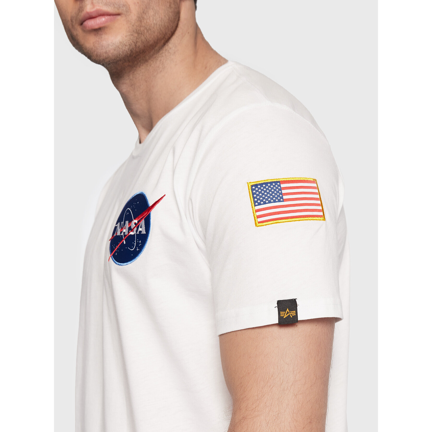 Alpha Industries Тишърт Space Shuttle 176507 Бял Regular Fit - Pepit.bg