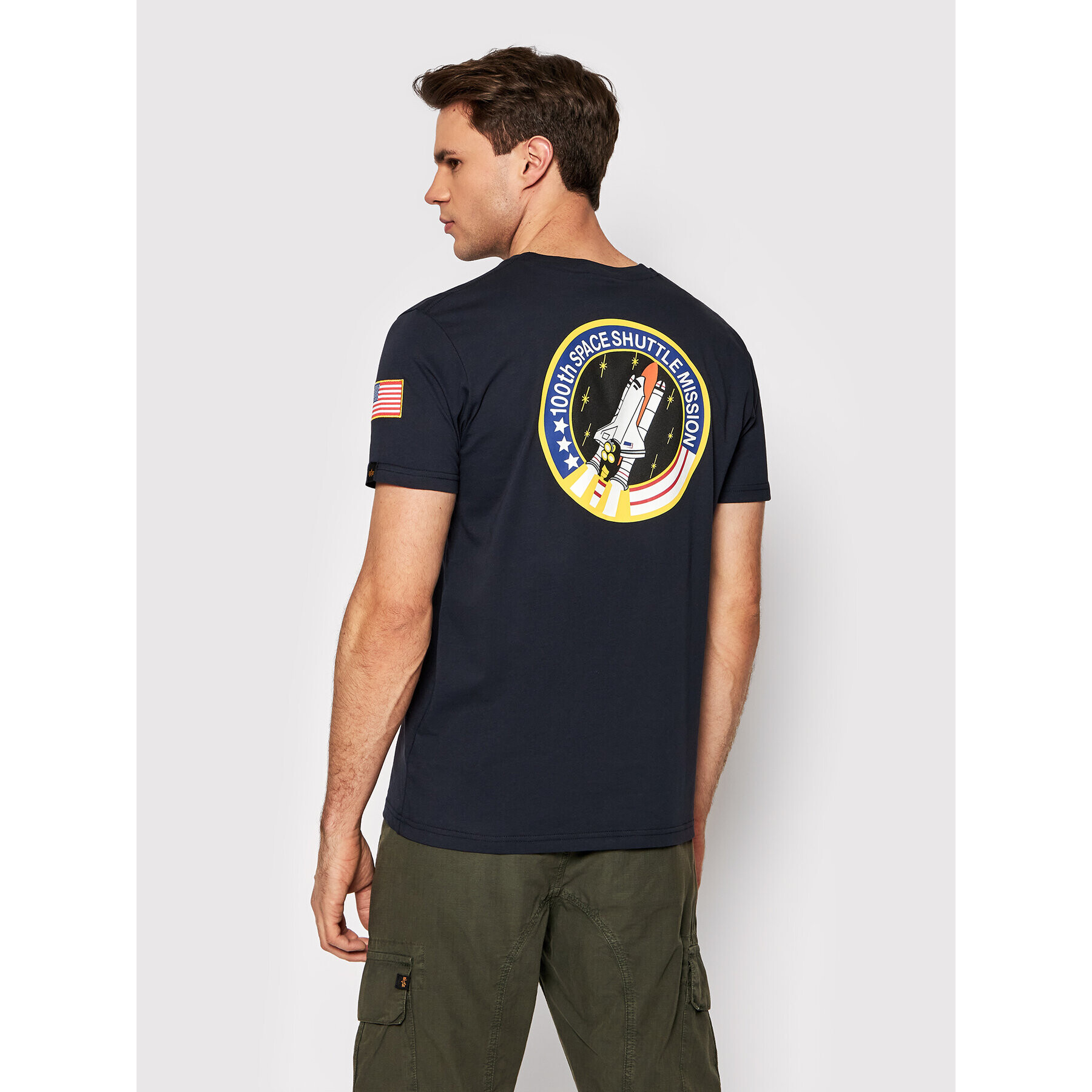 Alpha Industries Тишърт Space Shuttle 176507 Тъмносин Regular Fit - Pepit.bg