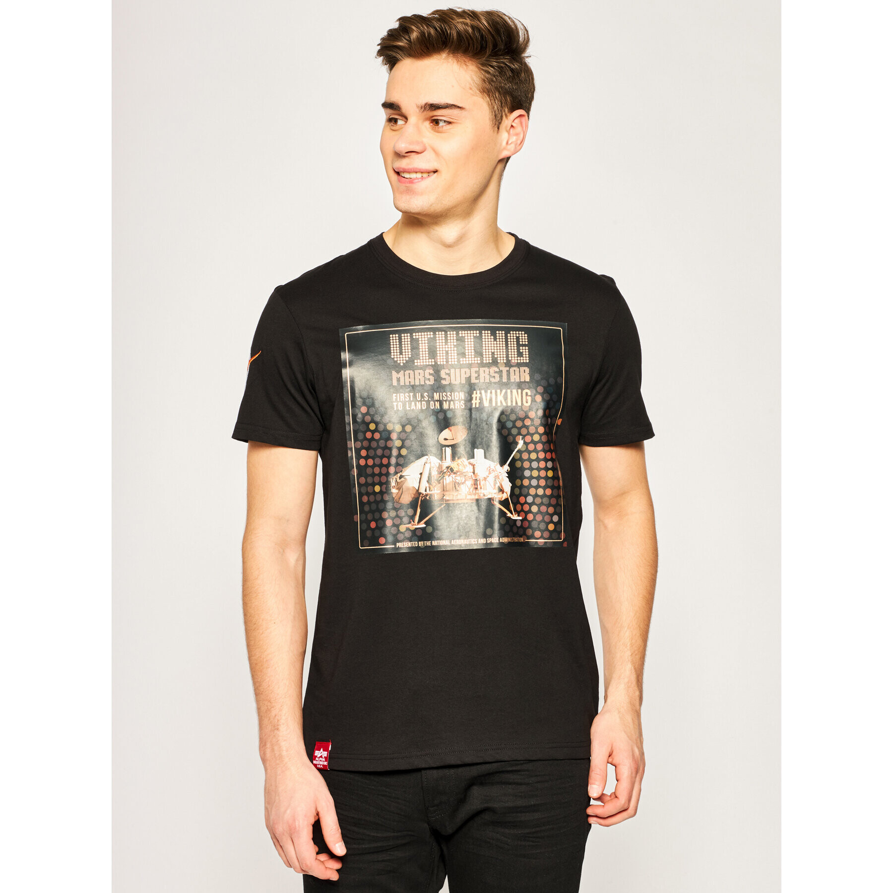 Alpha Industries Тишърт VIKING Superstar T 126551 Черен Regular Fit - Pepit.bg