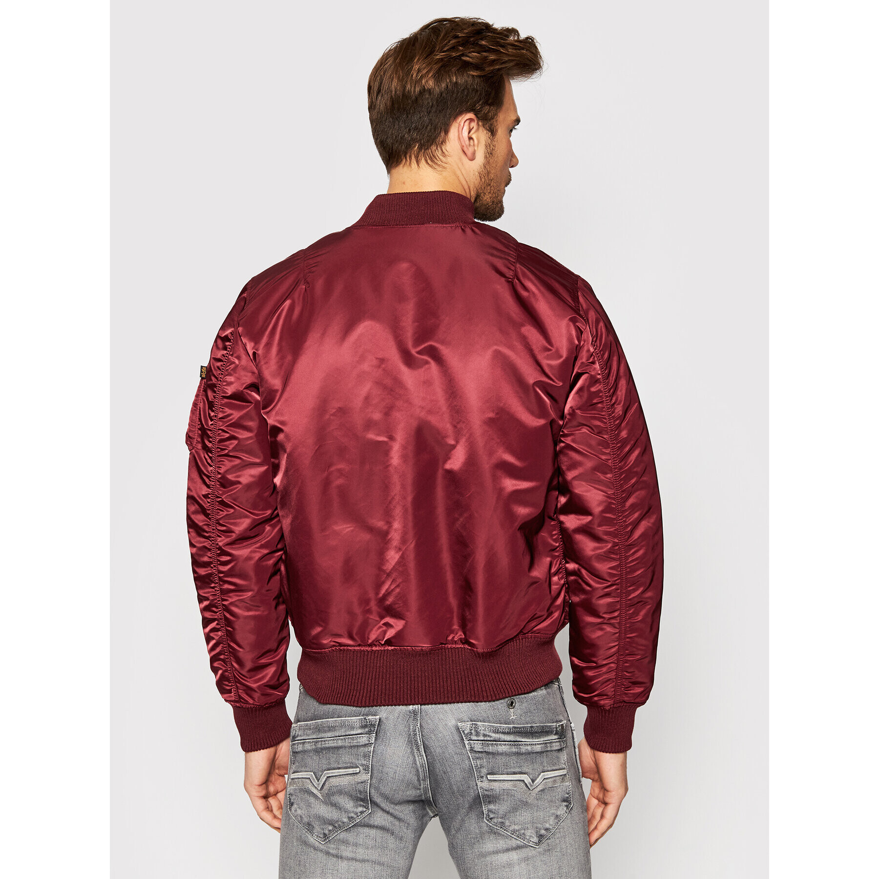 Alpha Industries Яке бомбър Battlewash 191118 Бордо Regular Fit - Pepit.bg