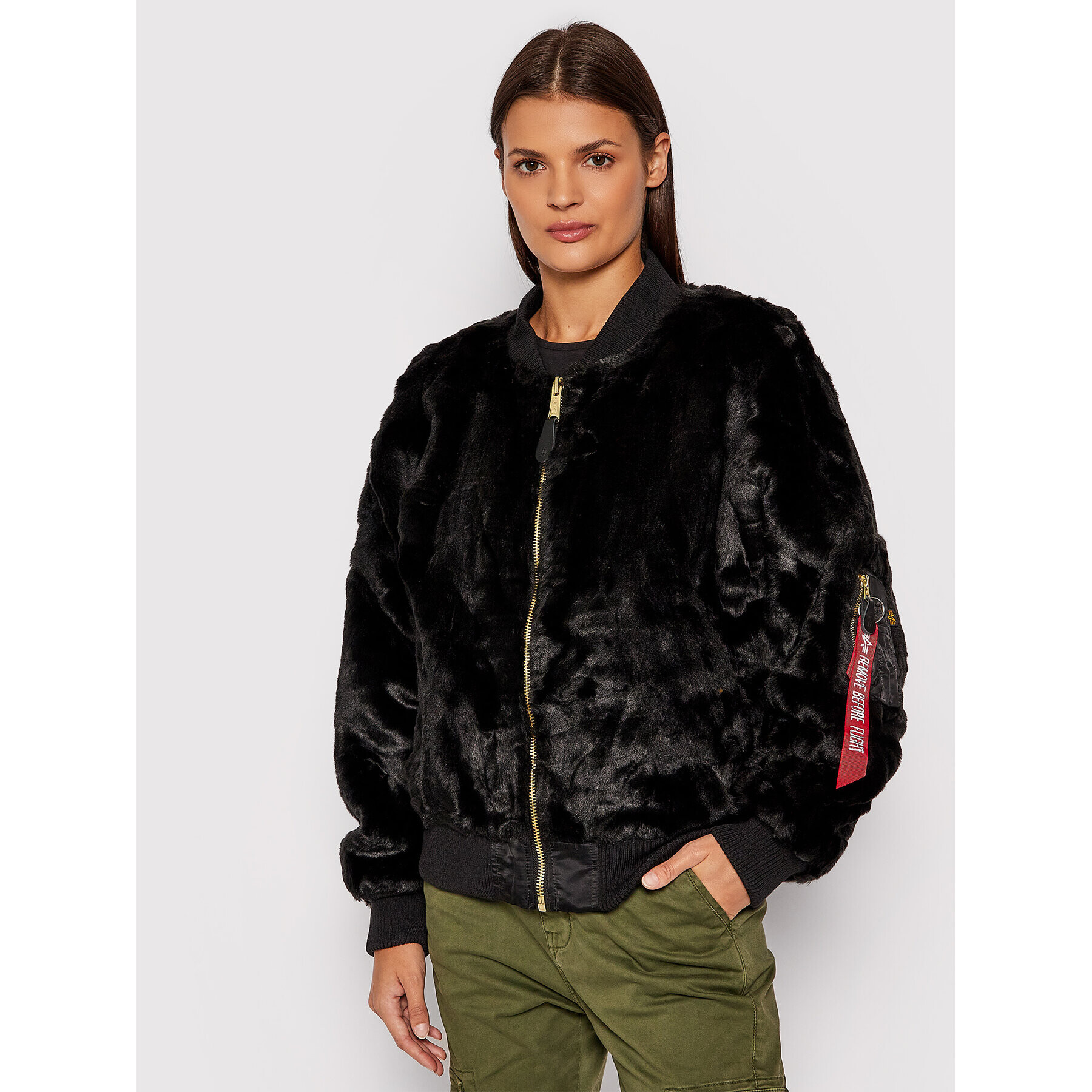 Alpha Industries Яке бомбър MA-1 118006 Черен Regular Fit - Pepit.bg