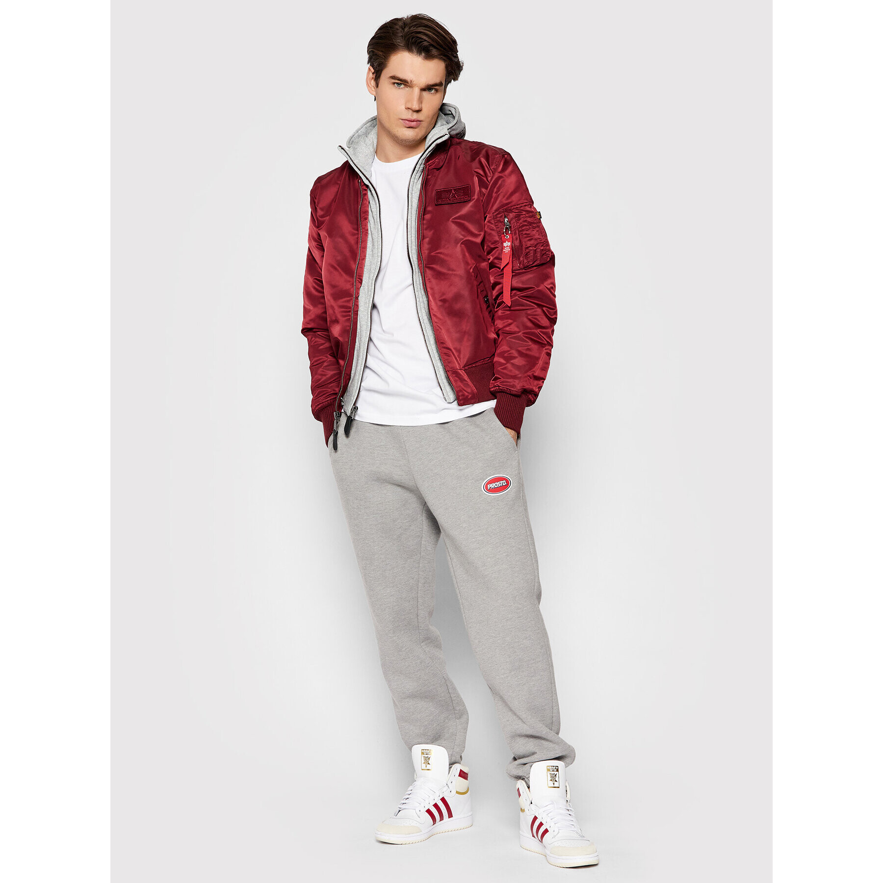 Alpha Industries Яке бомбър Ma-1 D-Tec 183110 Бордо Regular Fit - Pepit.bg