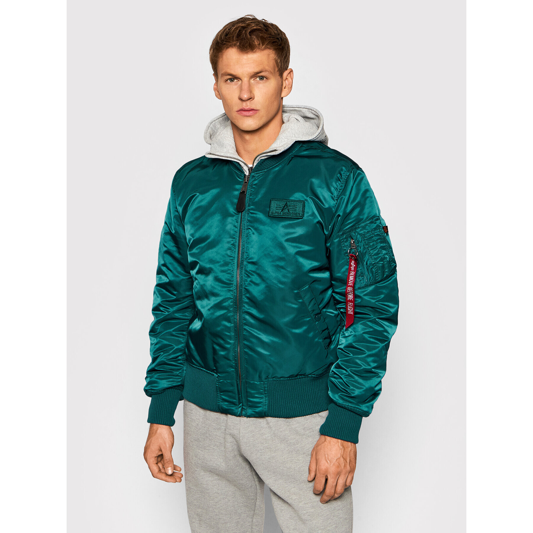 Alpha Industries Яке бомбър Ma-1 D-Tec 183110 Син Regular Fit - Pepit.bg