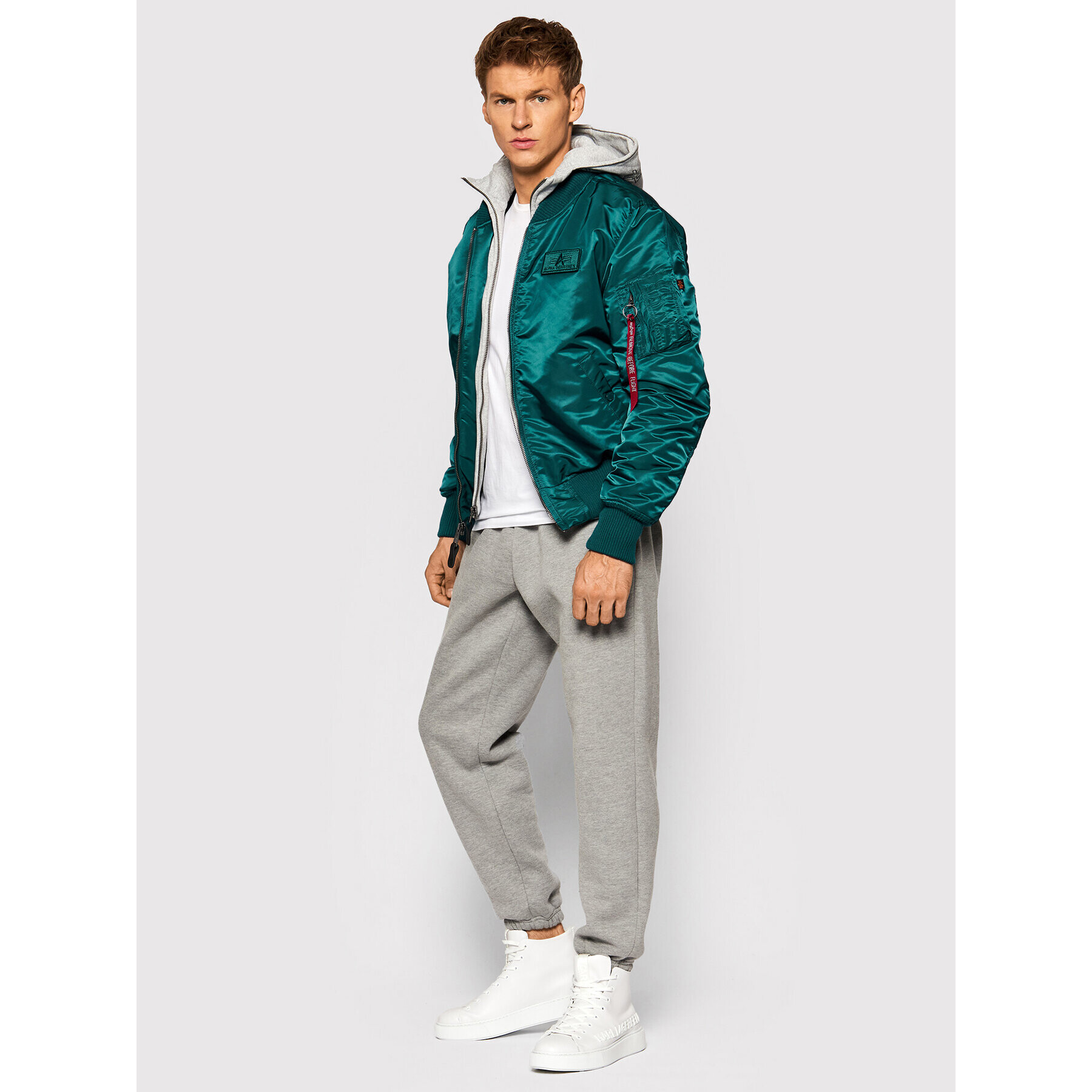 Alpha Industries Яке бомбър Ma-1 D-Tec 183110 Син Regular Fit - Pepit.bg