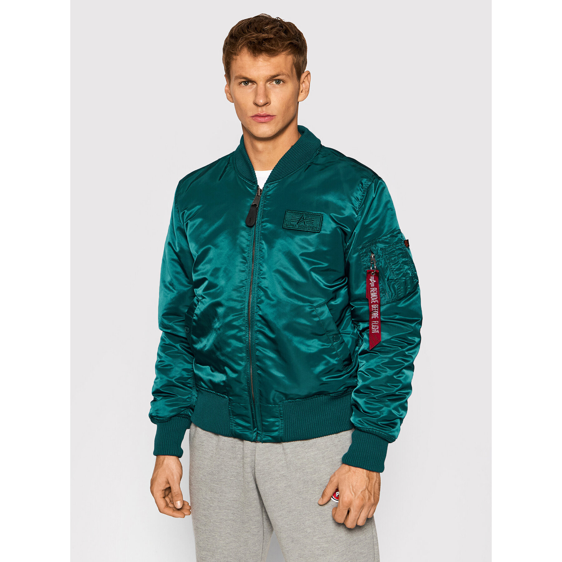 Alpha Industries Яке бомбър Ma-1 D-Tec 183110 Син Regular Fit - Pepit.bg