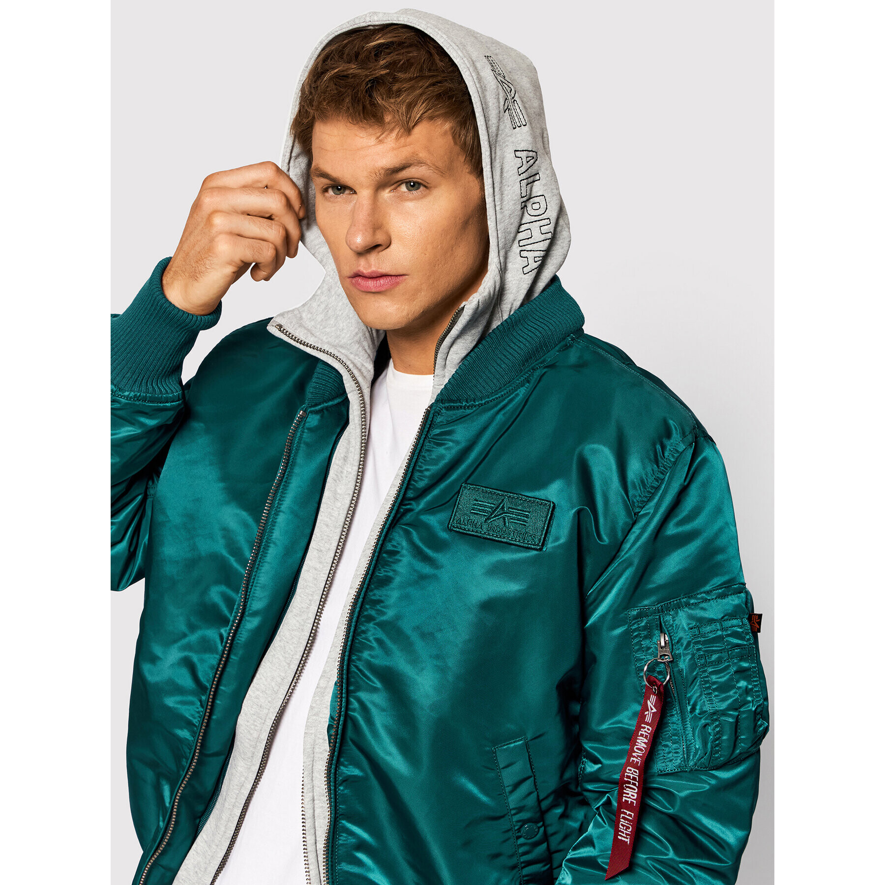 Alpha Industries Яке бомбър Ma-1 D-Tec 183110 Син Regular Fit - Pepit.bg