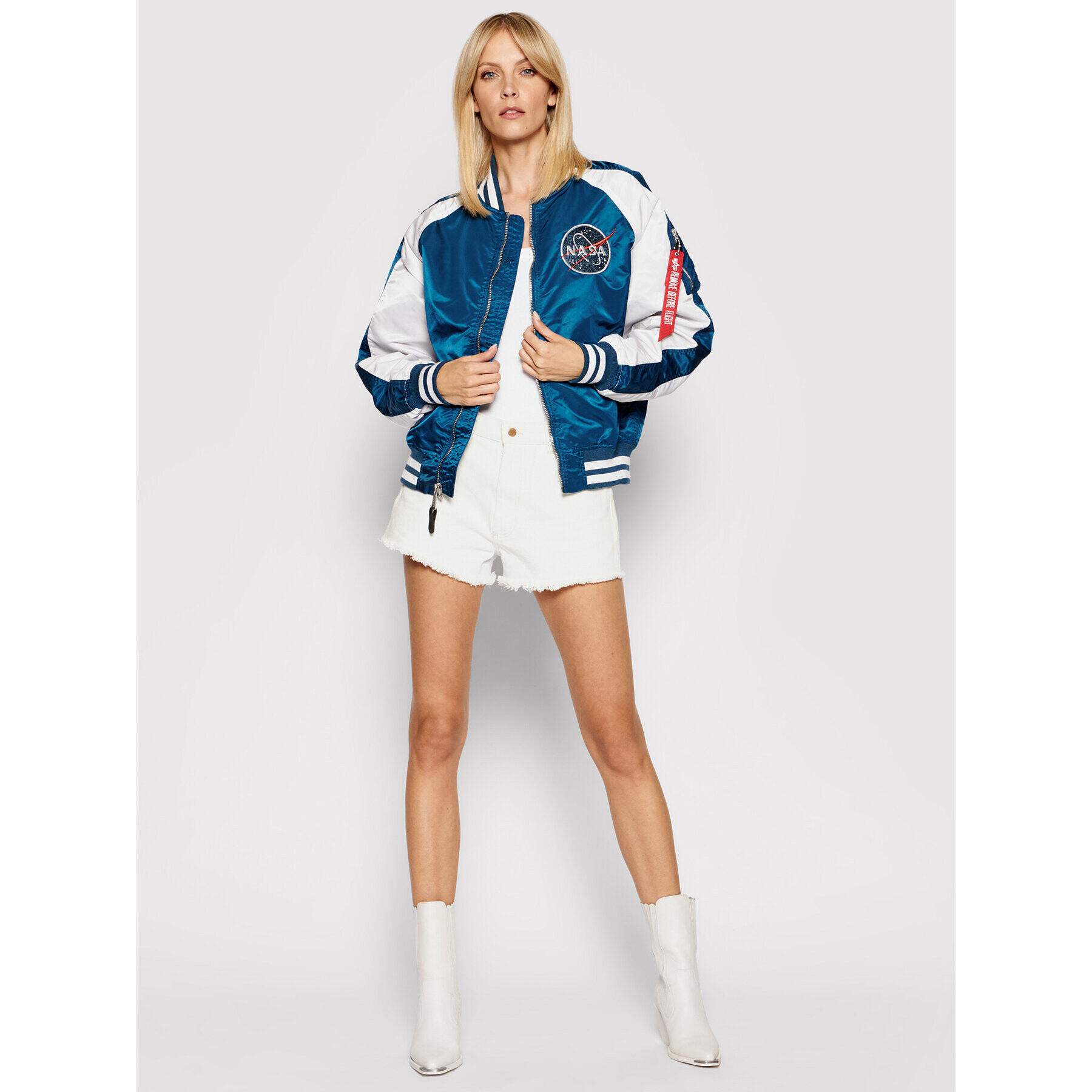 Alpha Industries Яке бомбър Ma-1 Os Nasa 116004 Син Oversize - Pepit.bg