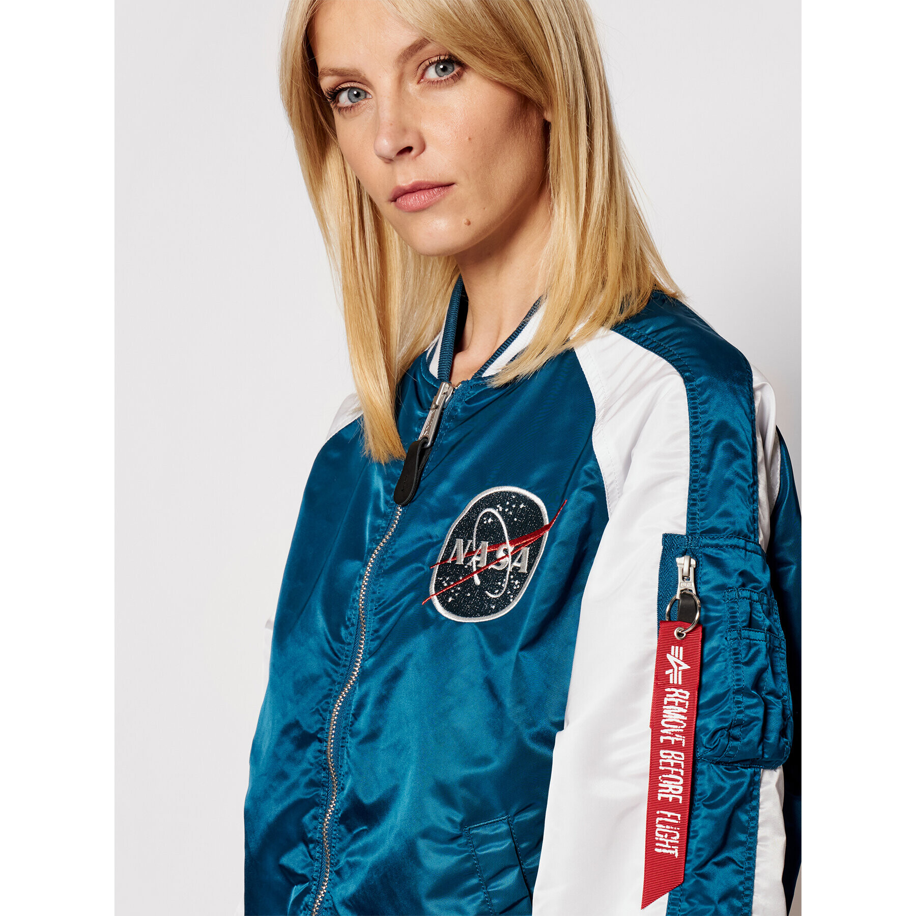 Alpha Industries Яке бомбър Ma-1 Os Nasa 116004 Син Oversize - Pepit.bg