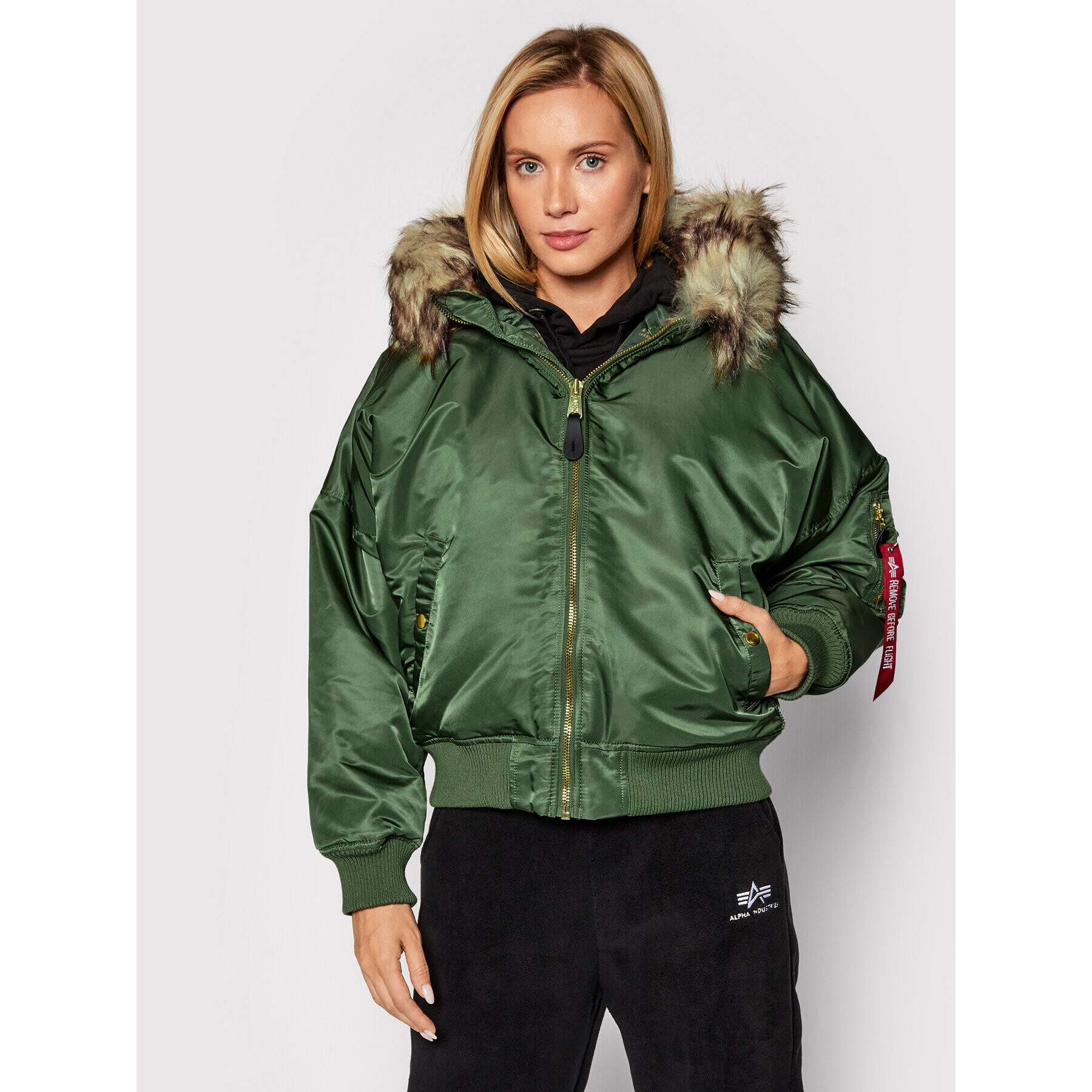 Alpha Industries Зимно яке 118005 Зелен Oversize - Pepit.bg