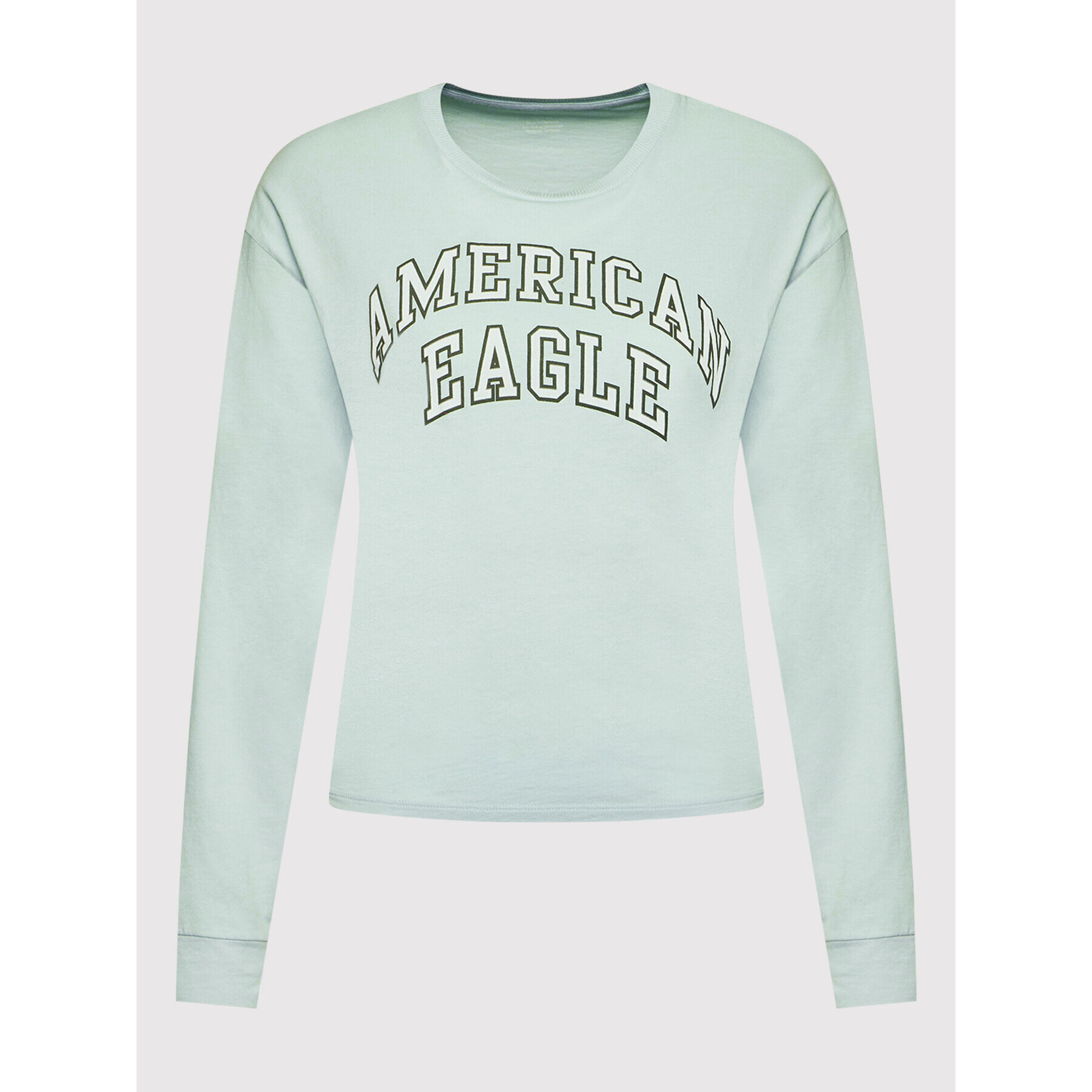 American Eagle Блуза 030-1305-9904 Зелен Relaxed Fit - Pepit.bg