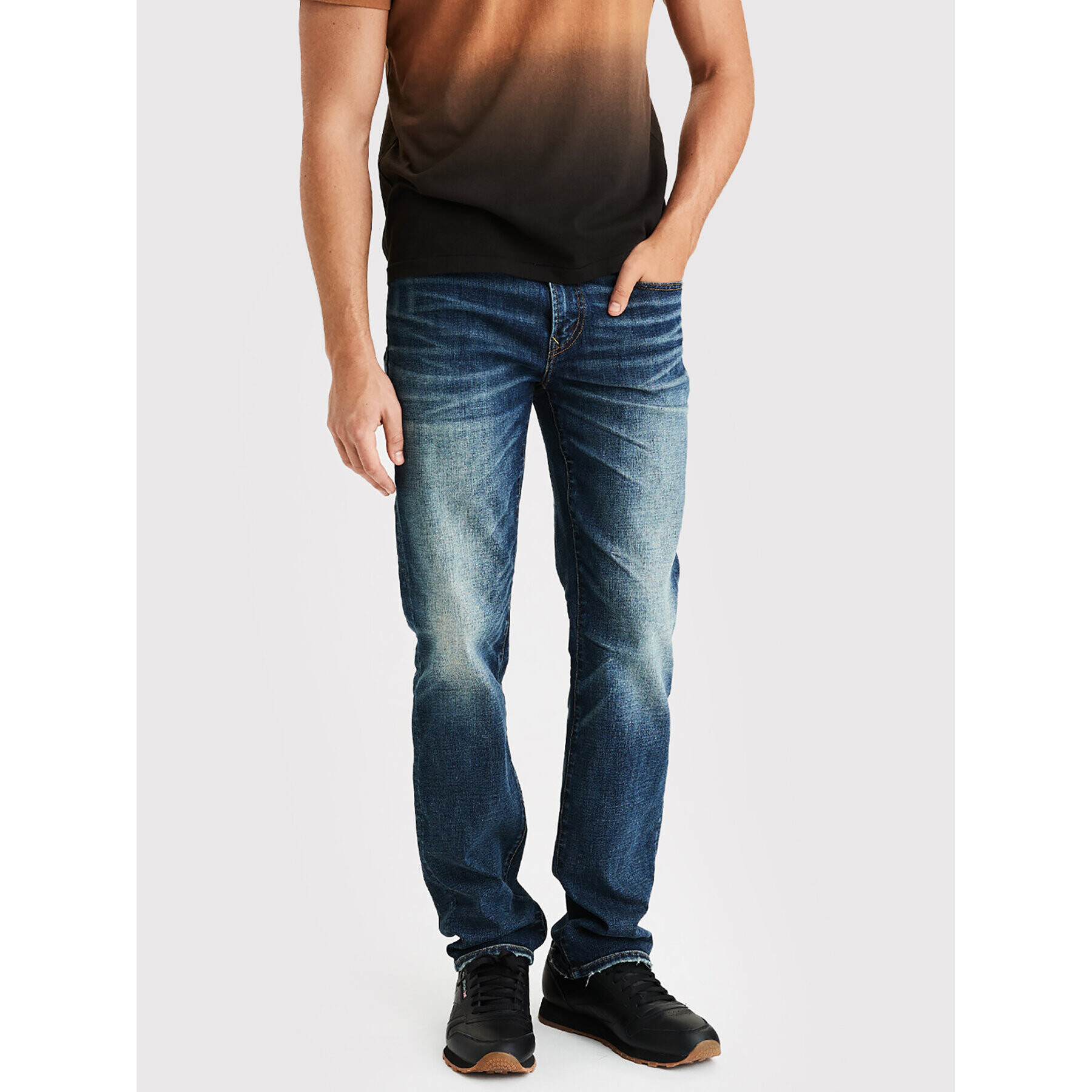 American Eagle Дънки 011-0111-4891 Тъмносин Straight Fit - Pepit.bg