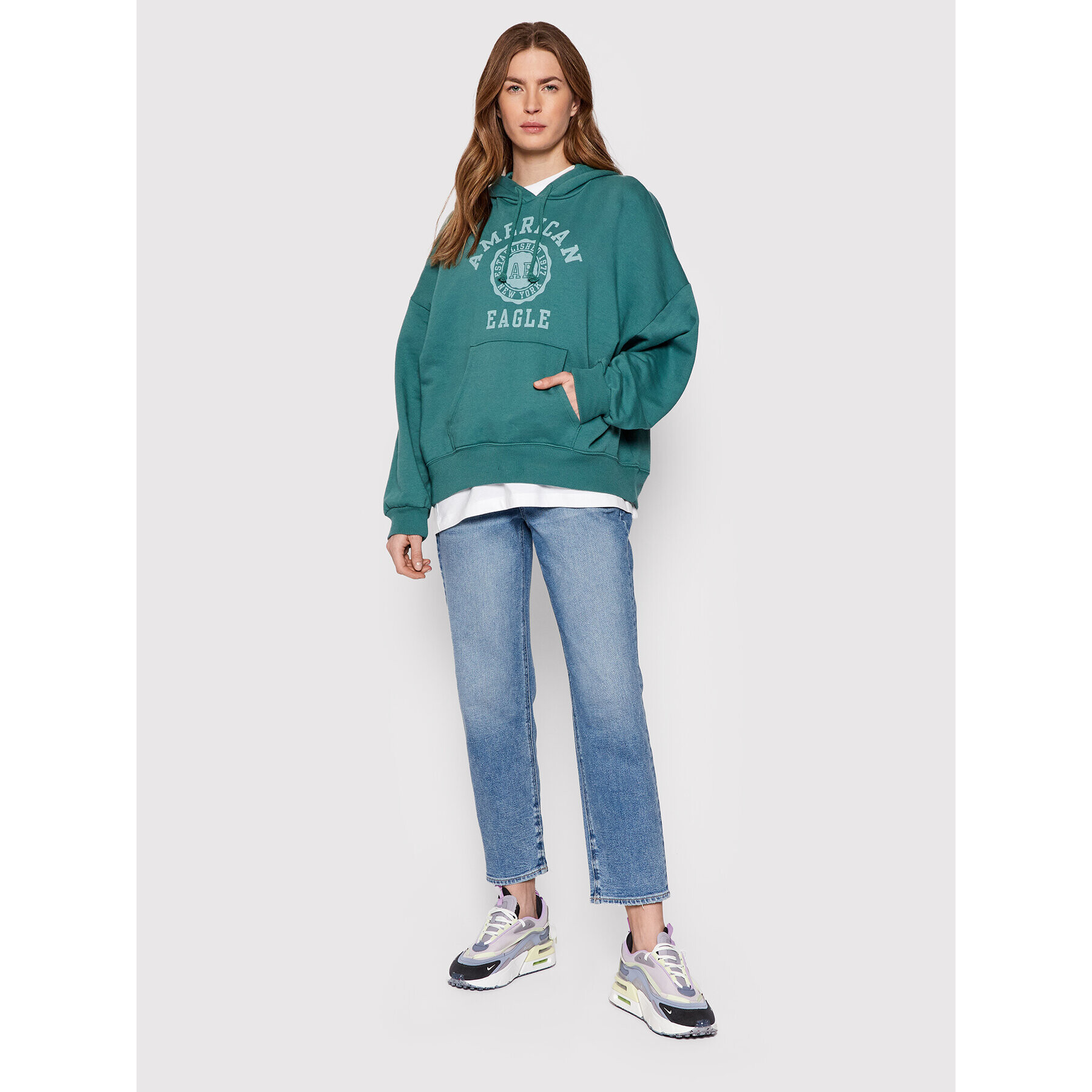 American Eagle Дънки 043-0436-3507 Син Relaxed Fit - Pepit.bg