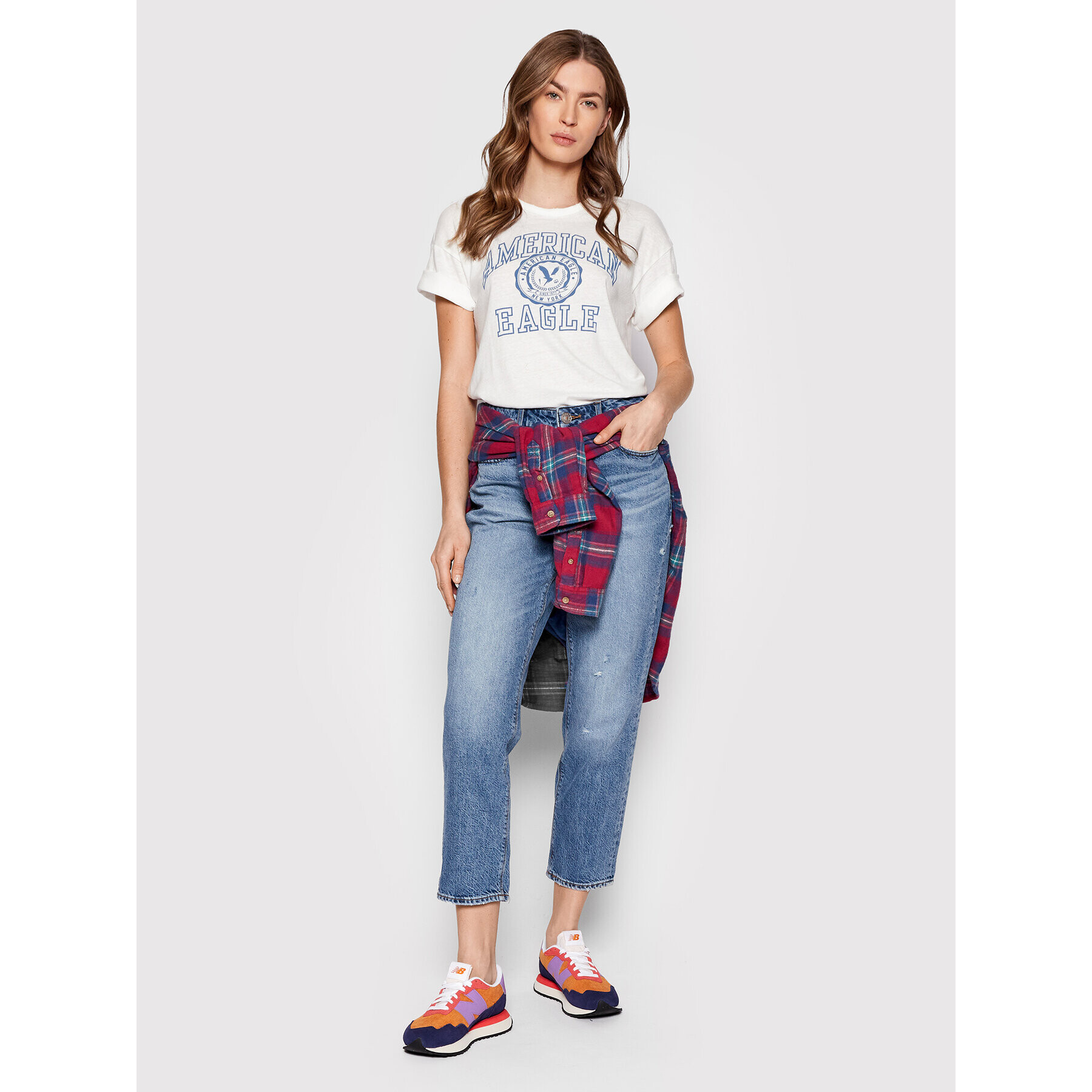 American Eagle Дънки 043-3437-2759 Син Relaxed Fit - Pepit.bg