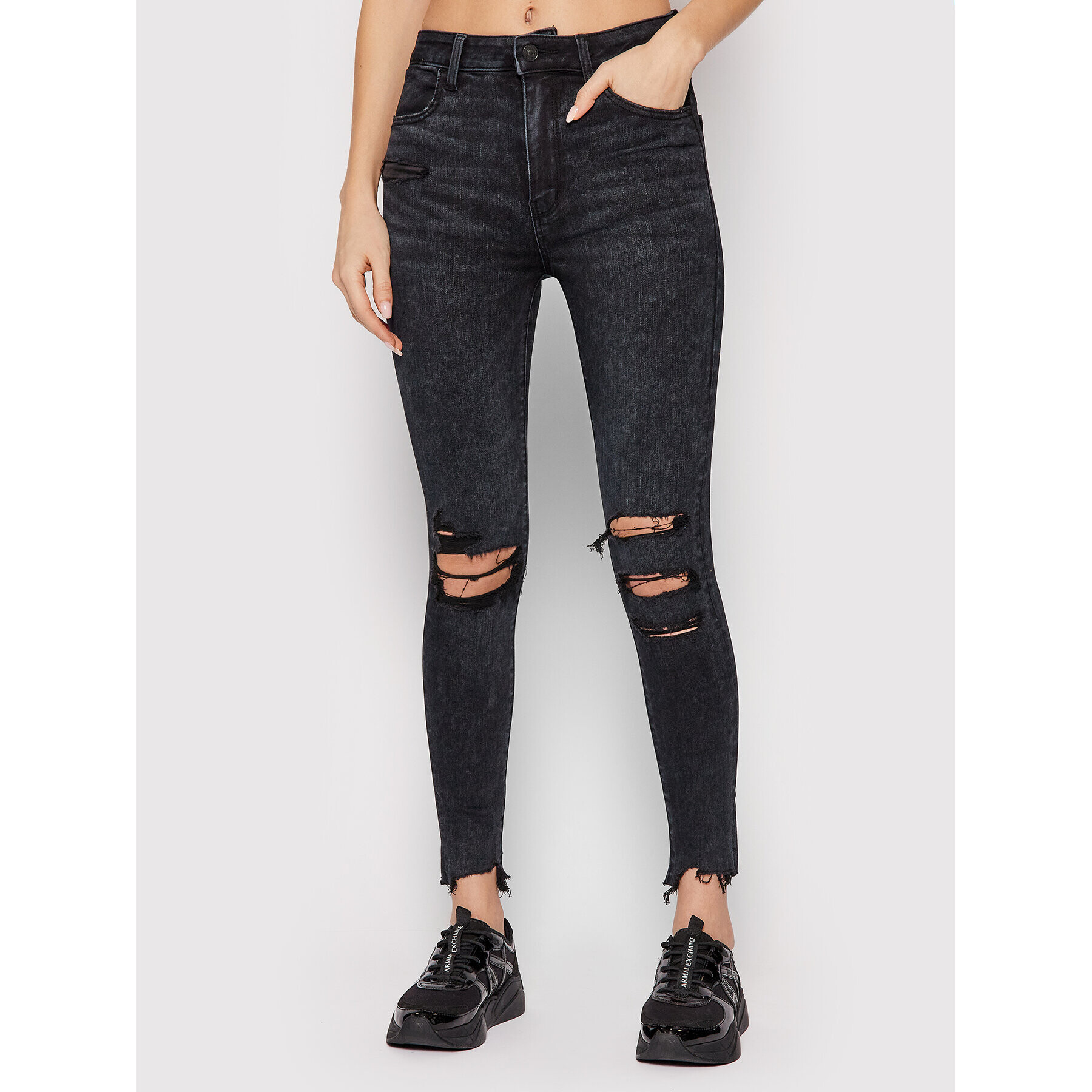 American Eagle Дънки джегингс 043-2433-3145 Черен Slim Fit - Pepit.bg