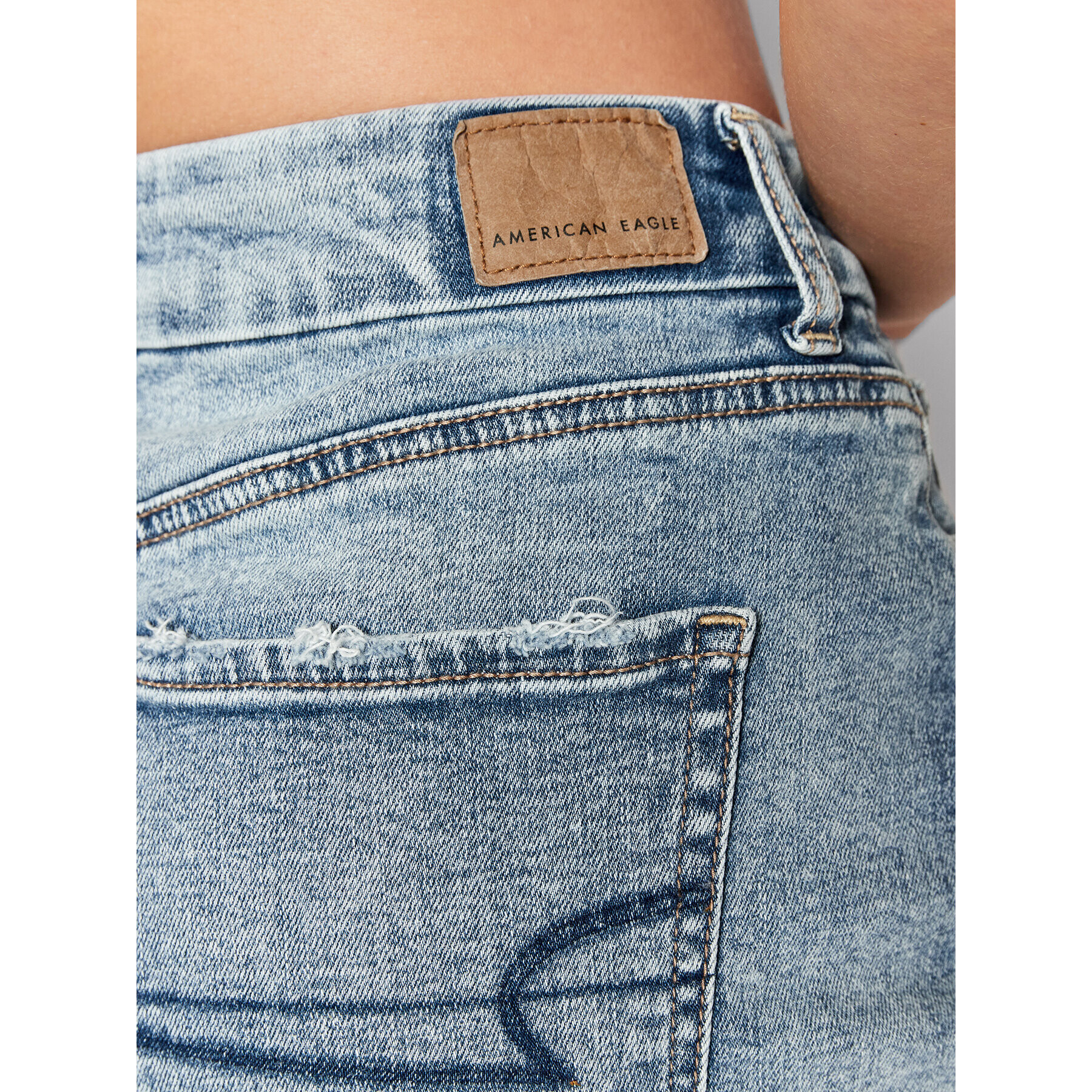 American Eagle Дънкова пола 033-2543-6316 Син Curvy Fit - Pepit.bg