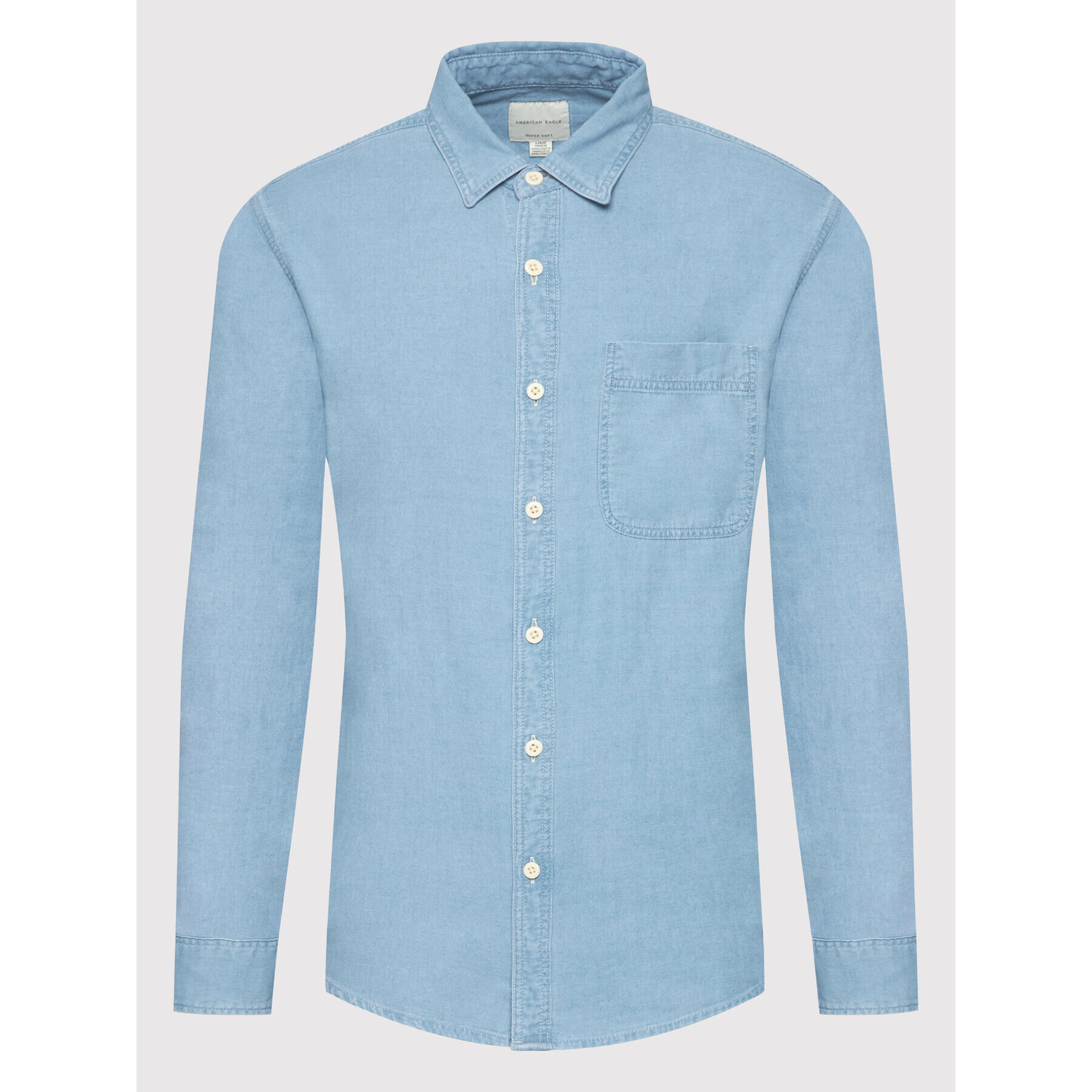 American Eagle дънкова риза 015-2151-5401 Син Regular Fit - Pepit.bg