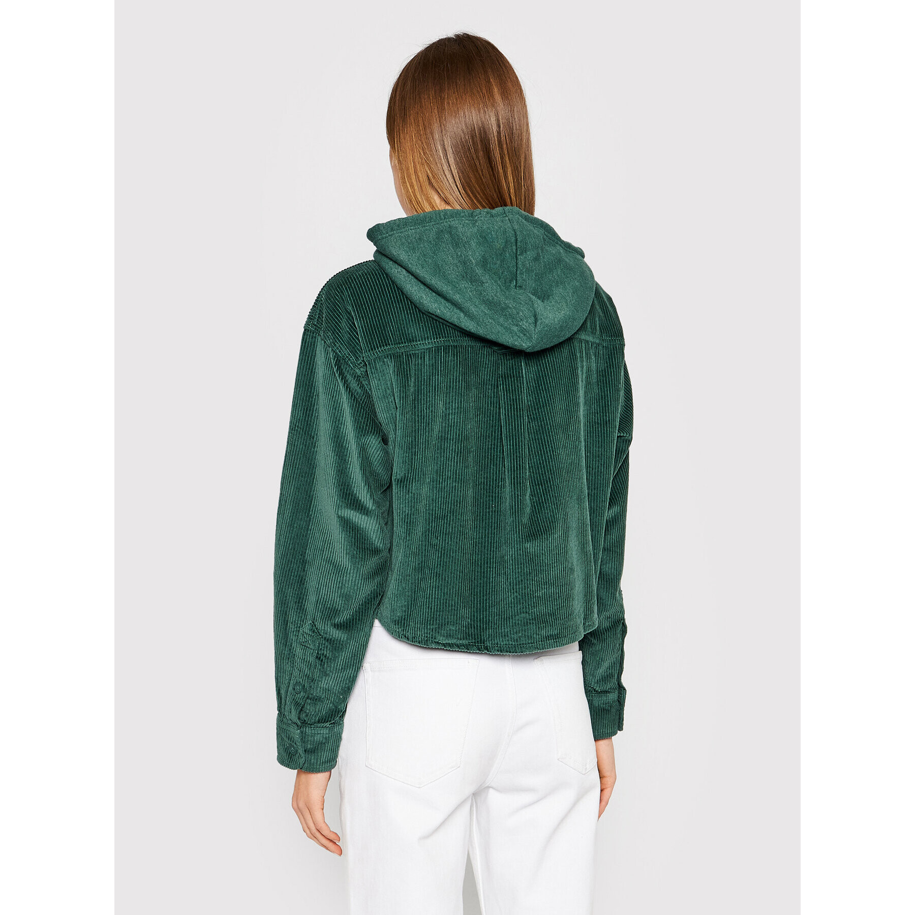 American Eagle Дънково яке 035-1354-3759 Зелен Relaxed Fit - Pepit.bg